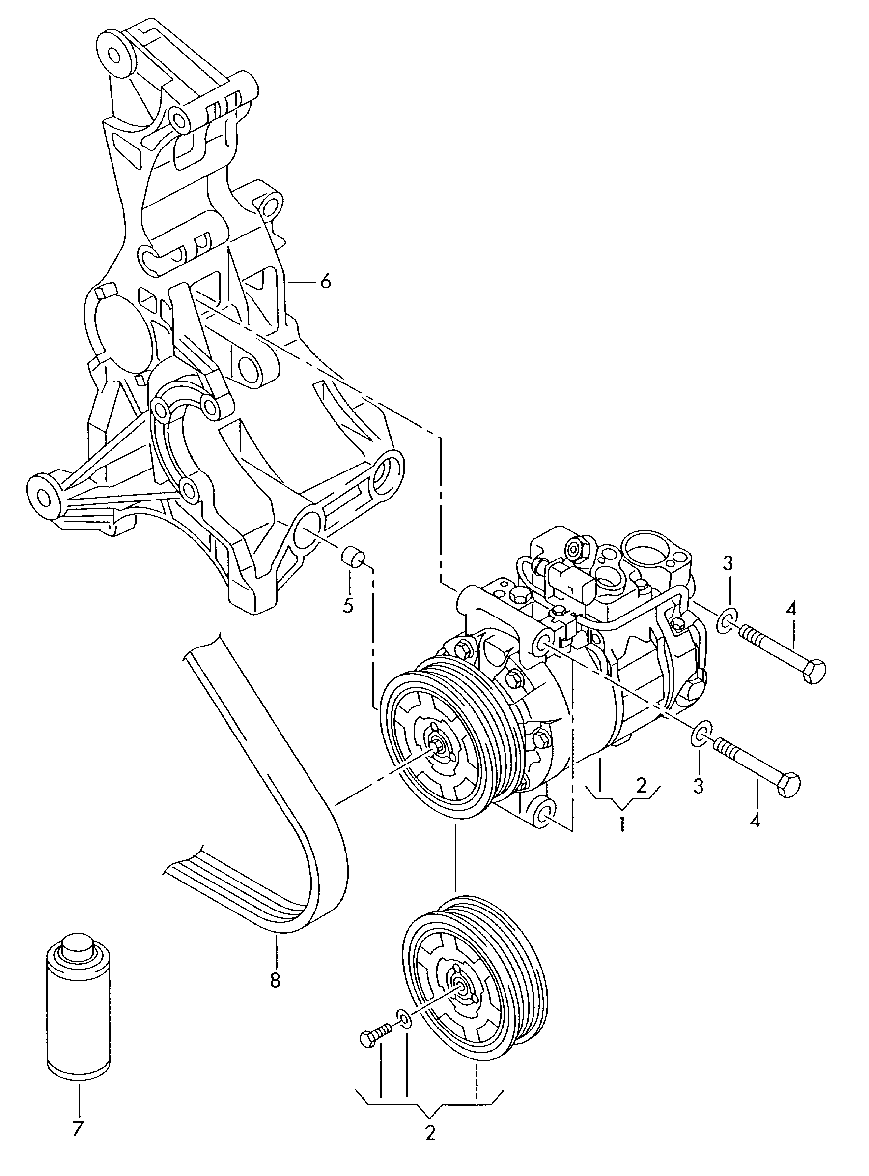 Seat 8T0260805P - Компресор, кондиціонер autozip.com.ua