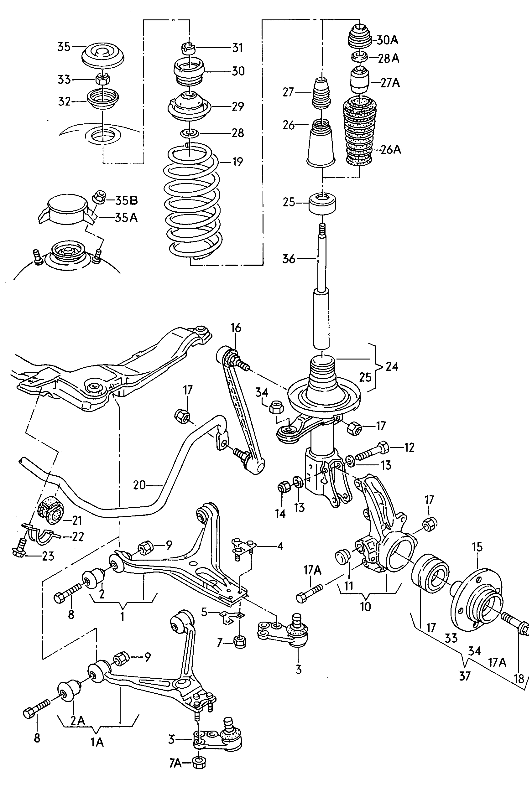 Porsche 8A0407365 - Шарова опора, несучий / направляючий шарнір autozip.com.ua