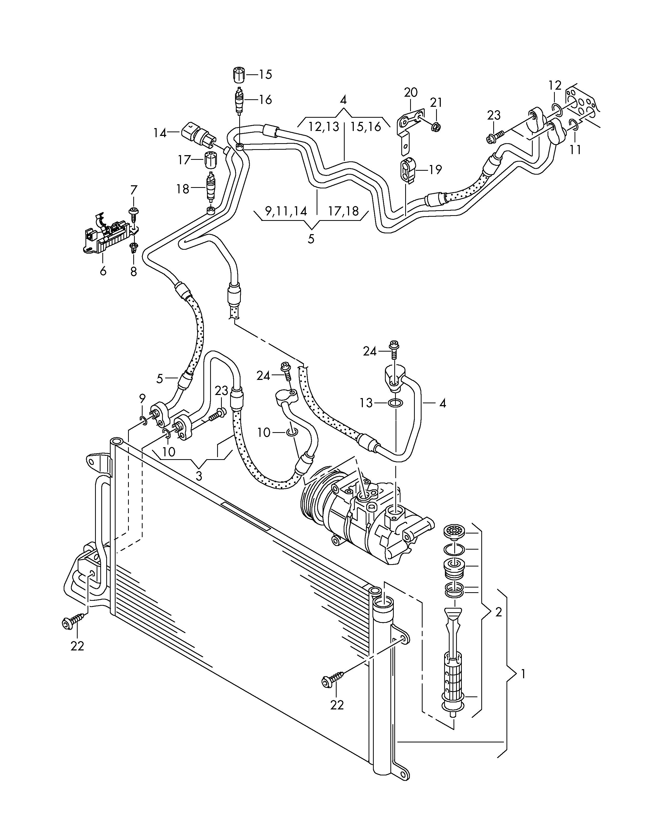 Seat 6R0 820 411G - Конденсатор, кондиціонер autozip.com.ua