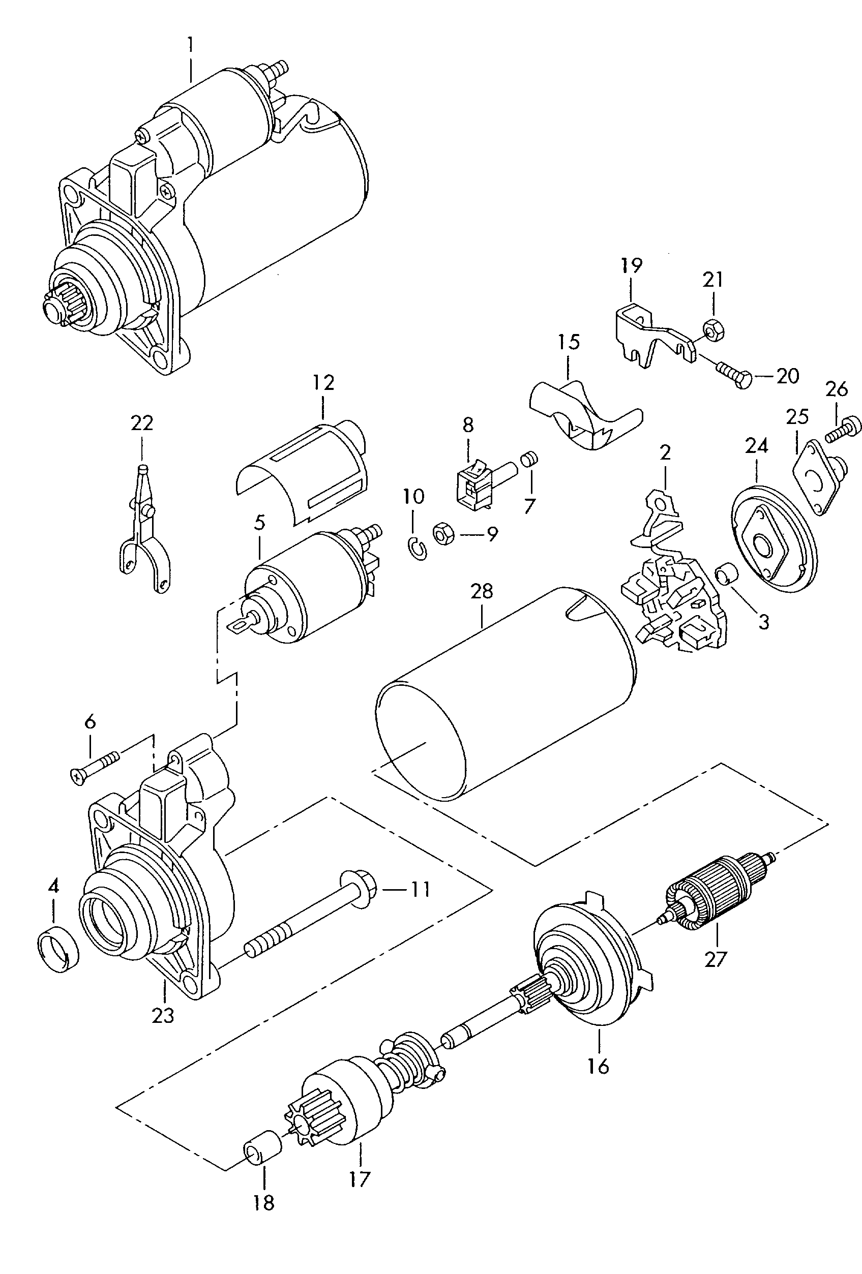 Seat 0AH 911 287 A - Тягове реле, стартер autozip.com.ua