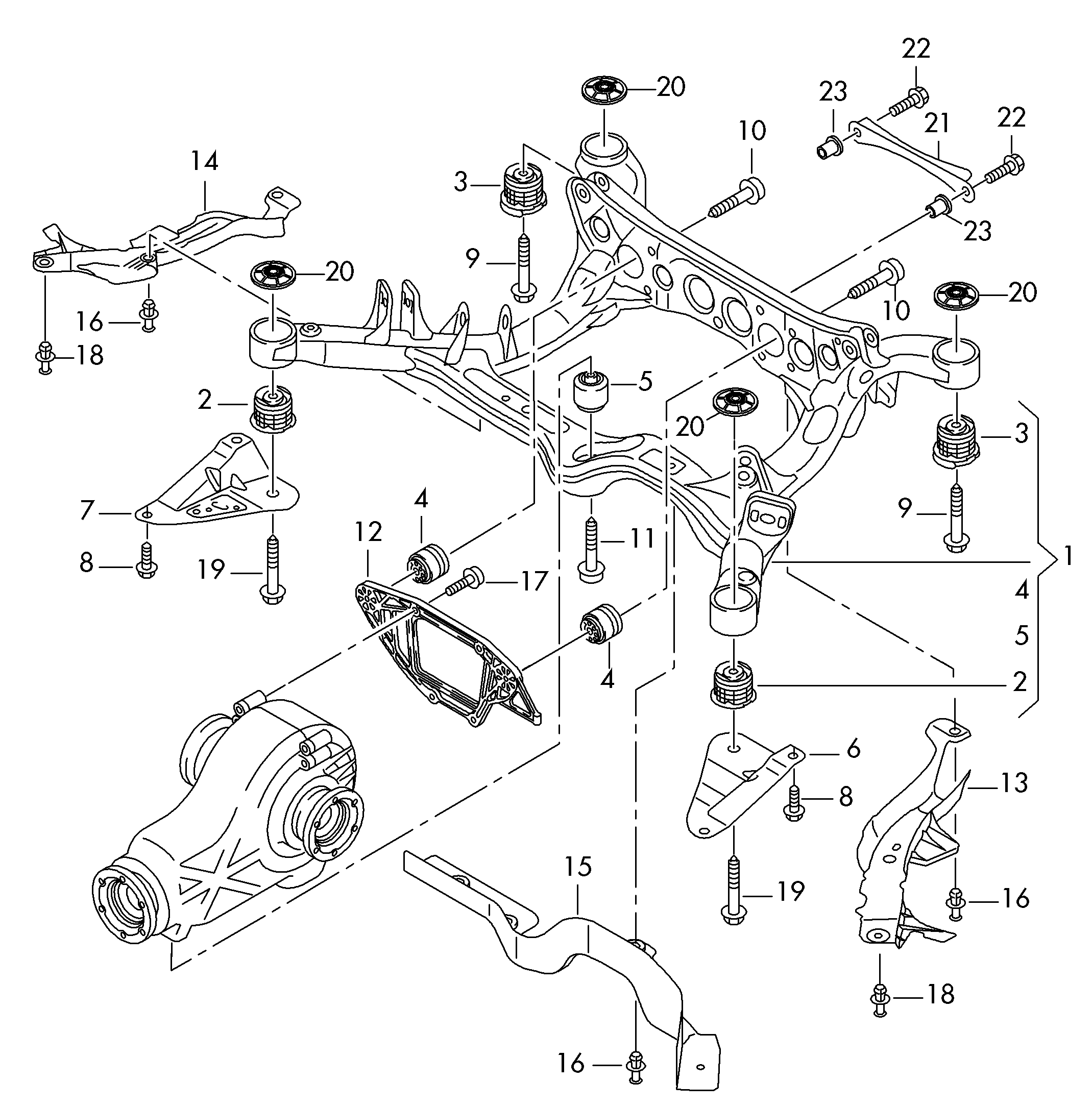 VW 8K0 505 145 B - Втулка, балка мосту autozip.com.ua