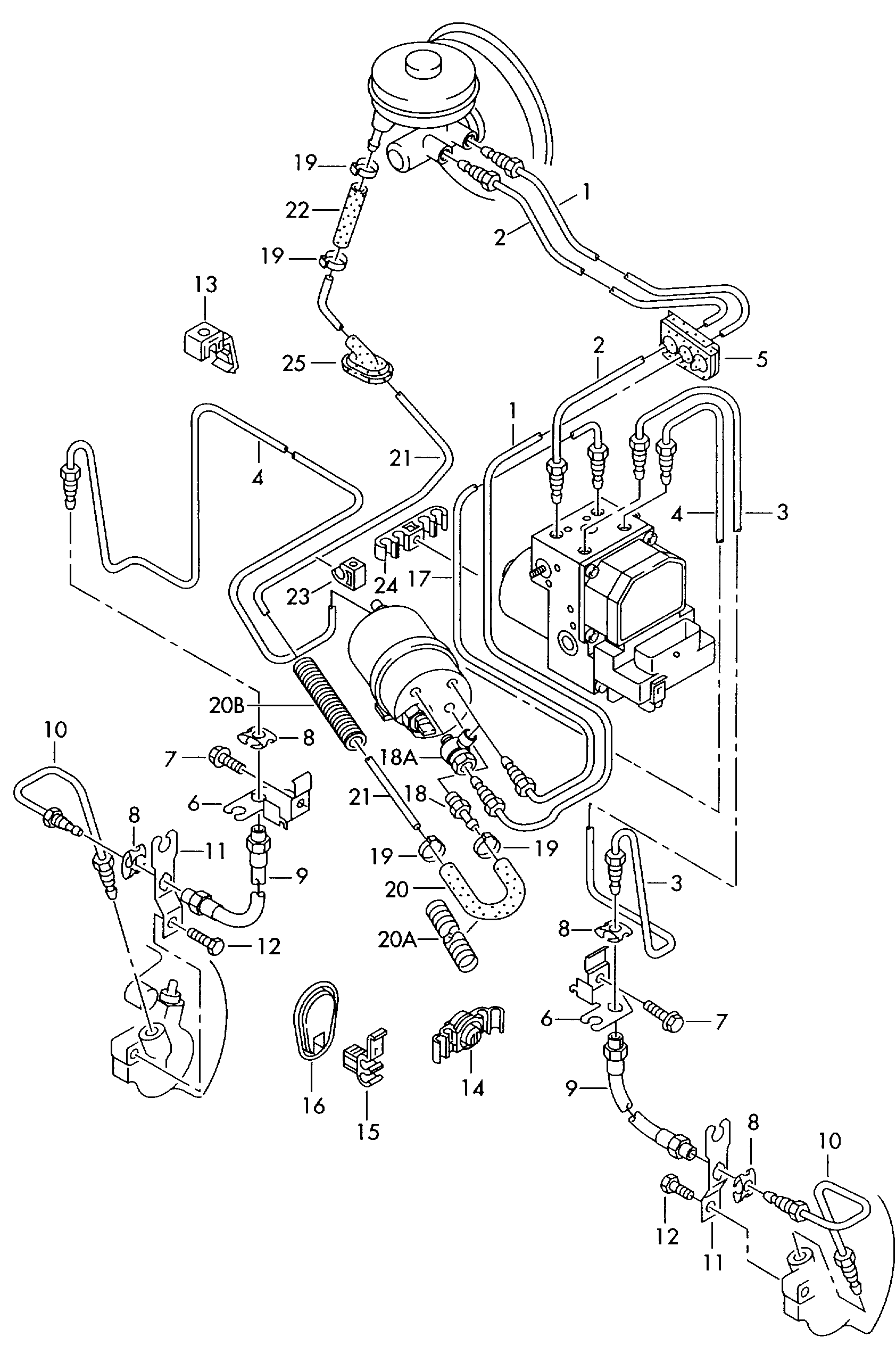 VAG 8D0 611 707 B - Гальмівний шланг autozip.com.ua