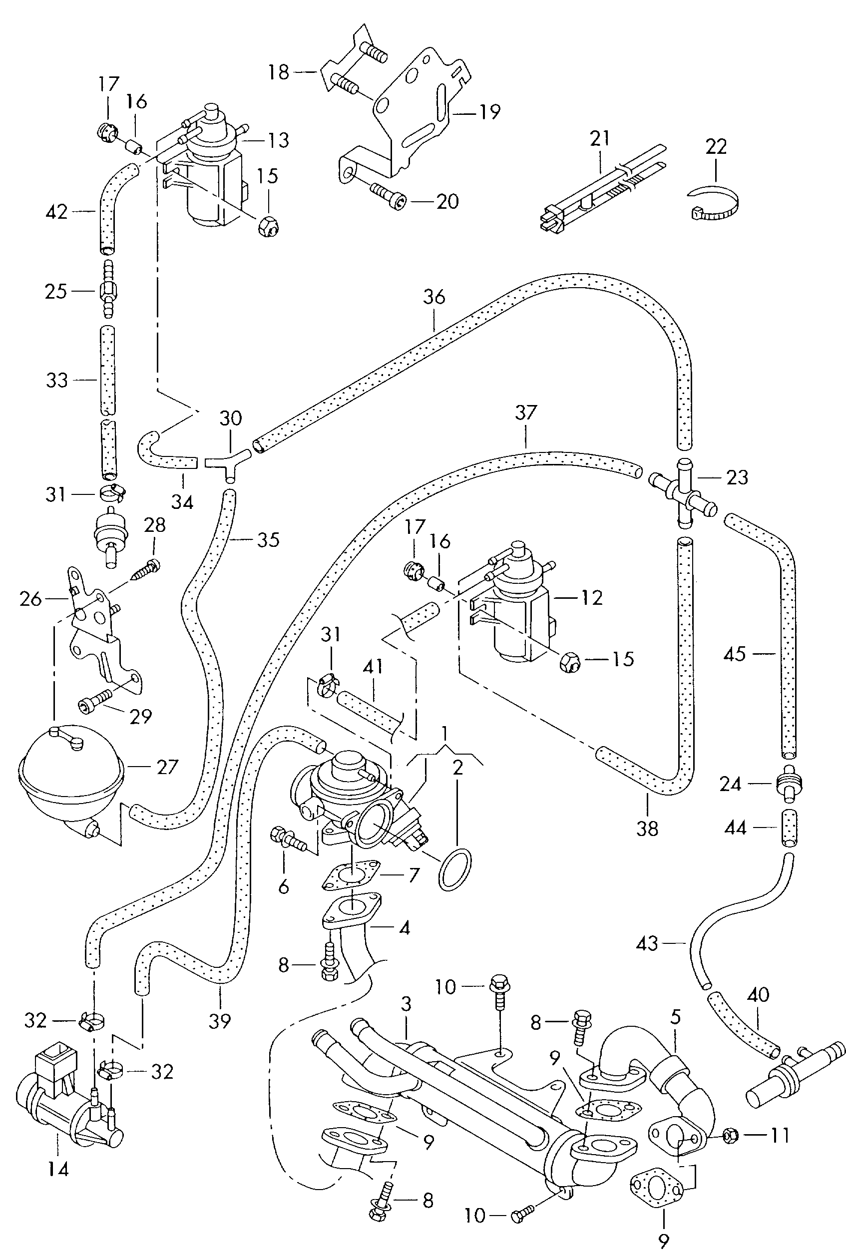 VW N  90927302 - Комплект прокладок, AGR-система autozip.com.ua