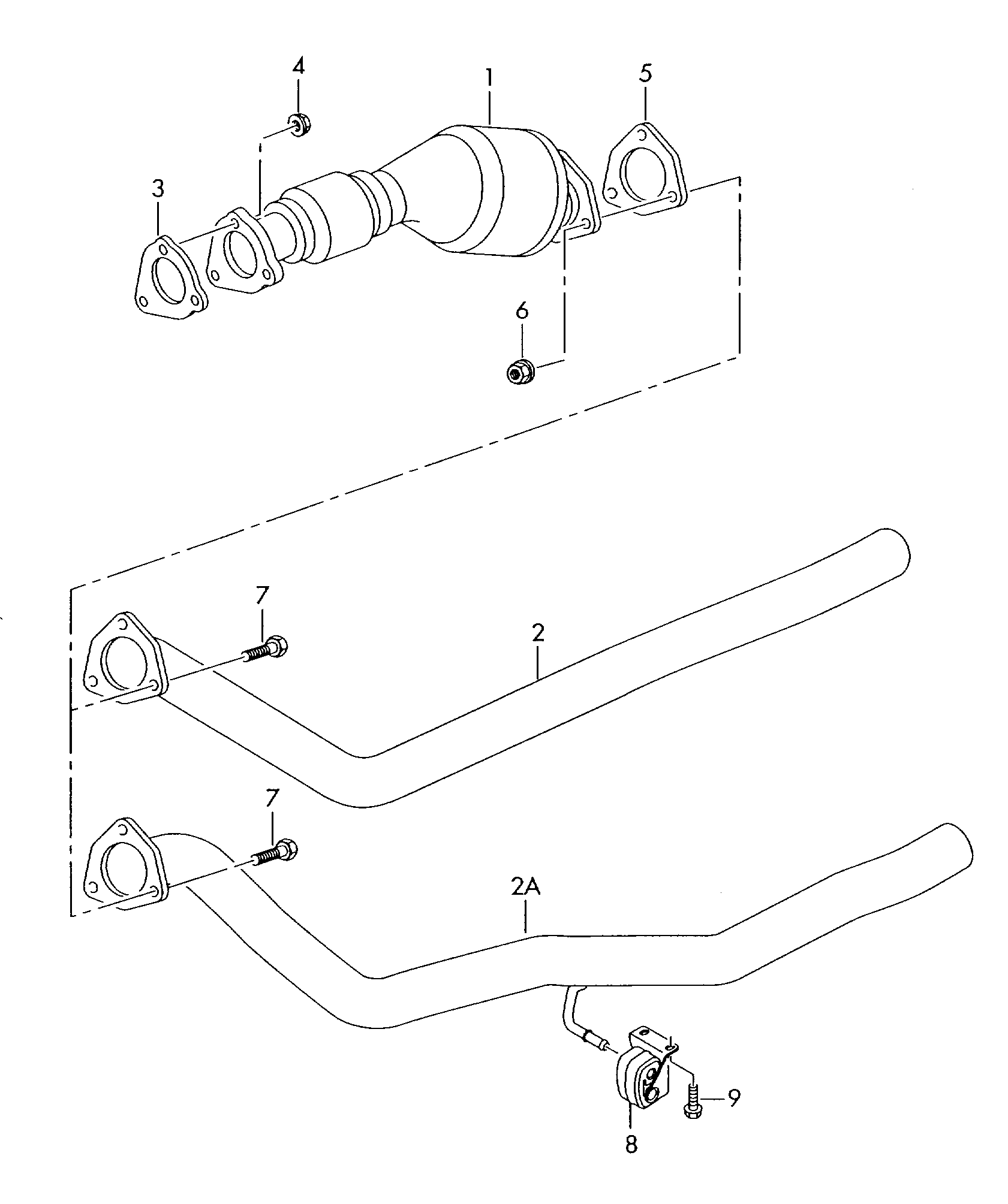 VAG 8E0 253 301 S - Труба вихлопного газу autozip.com.ua