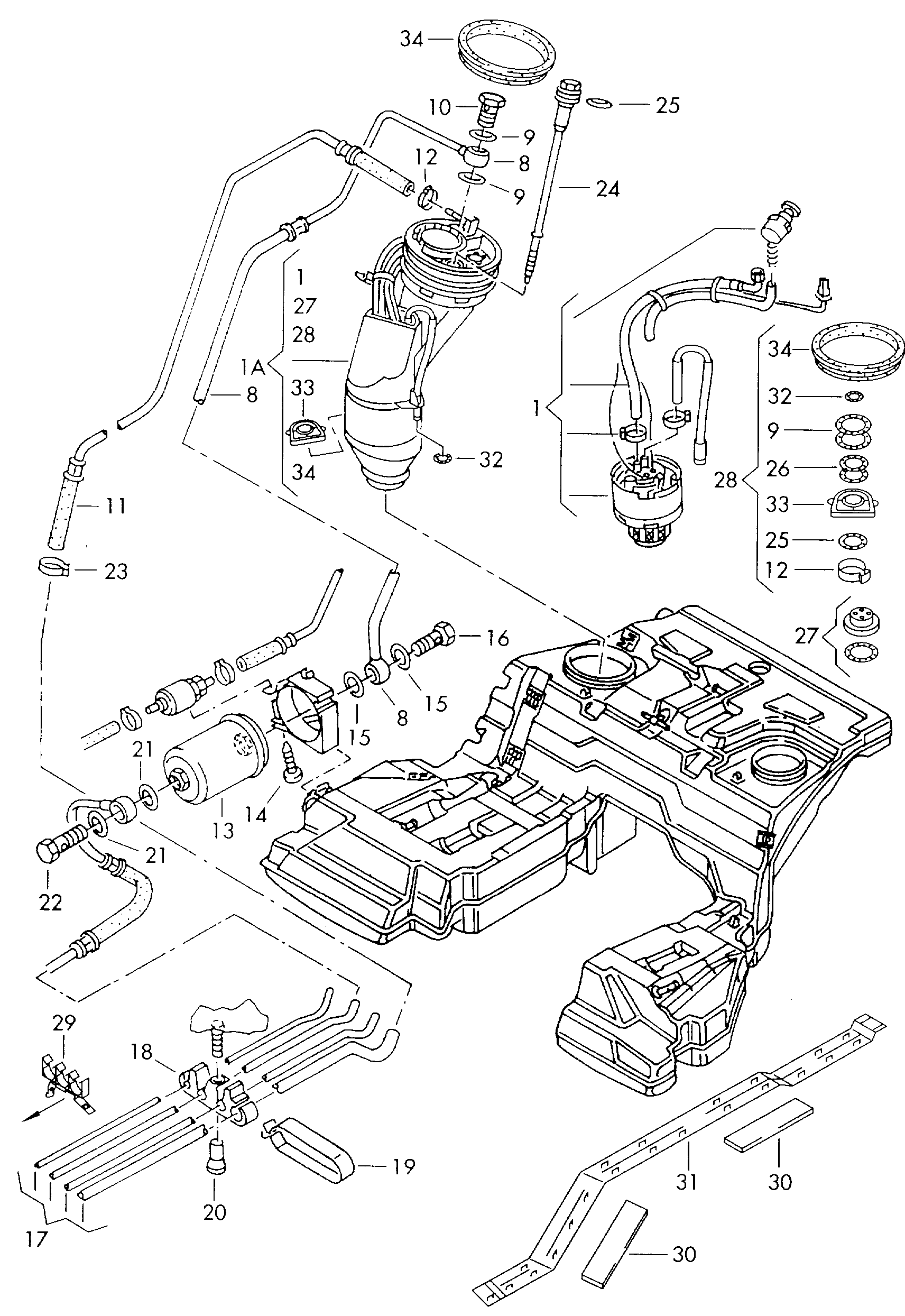 Seat 4D0298087B - Паливний насос autozip.com.ua