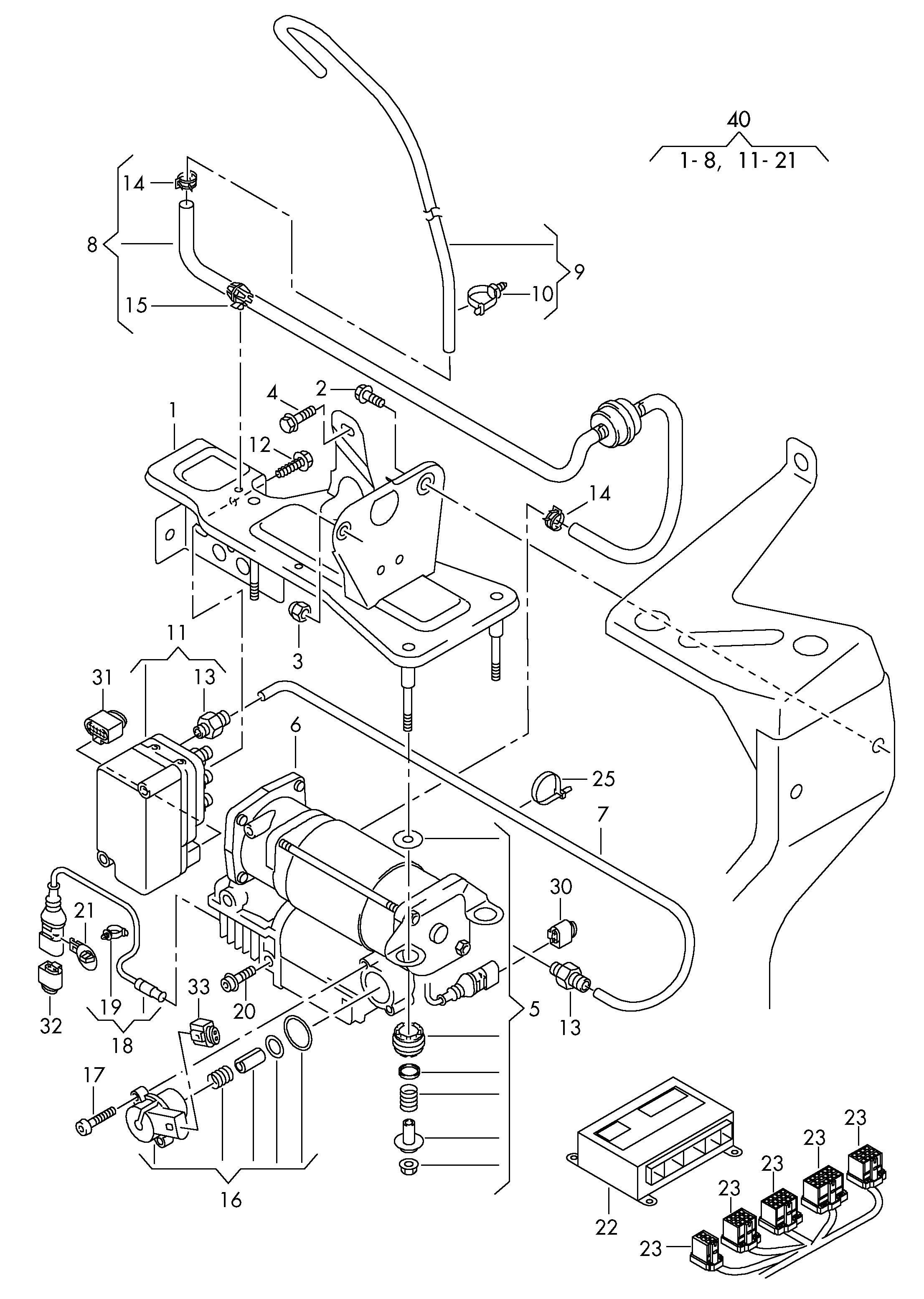 VW 4F0616005E - Компресор, пневматична система autozip.com.ua