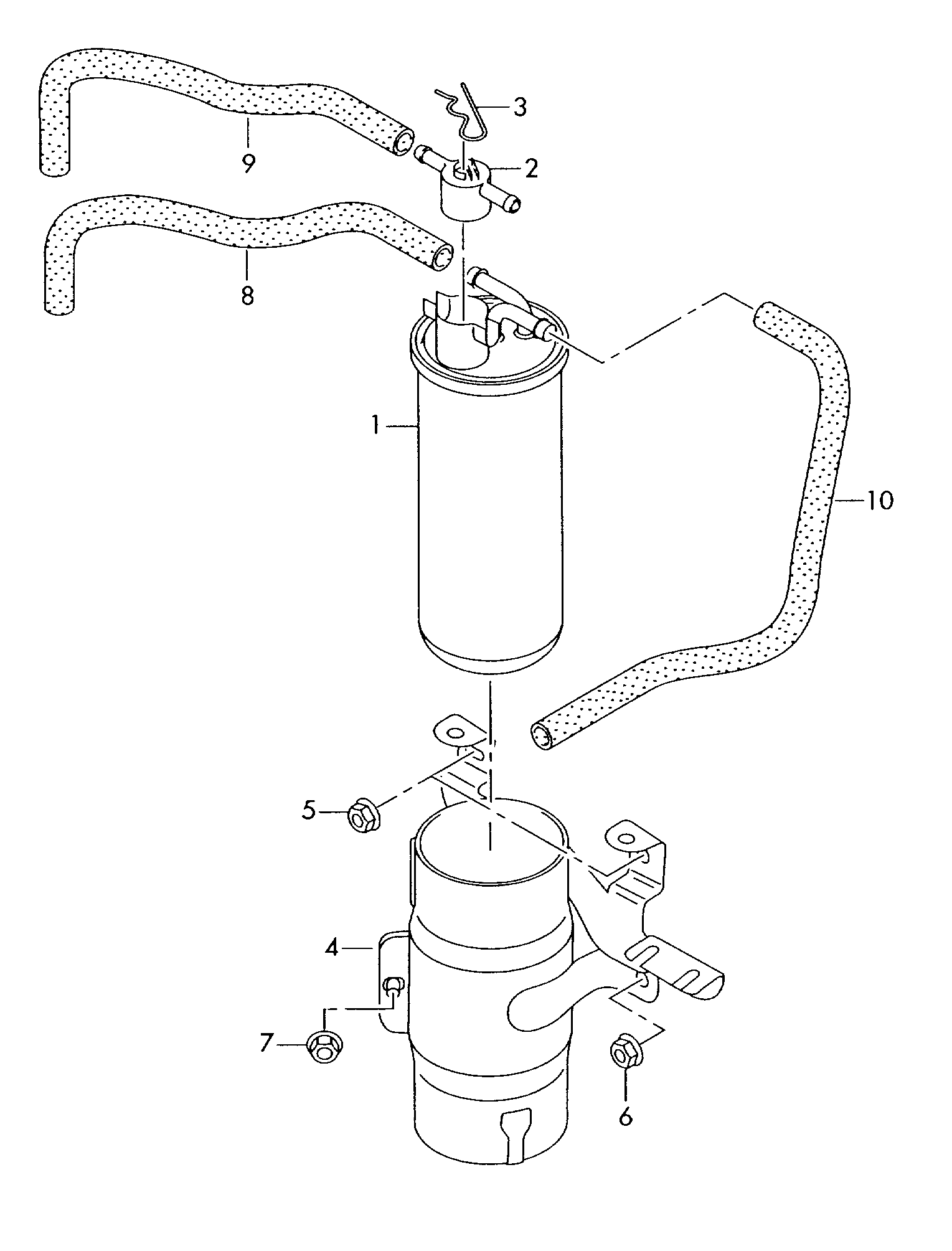 Seat 4F0127435A - Паливний фільтр autozip.com.ua