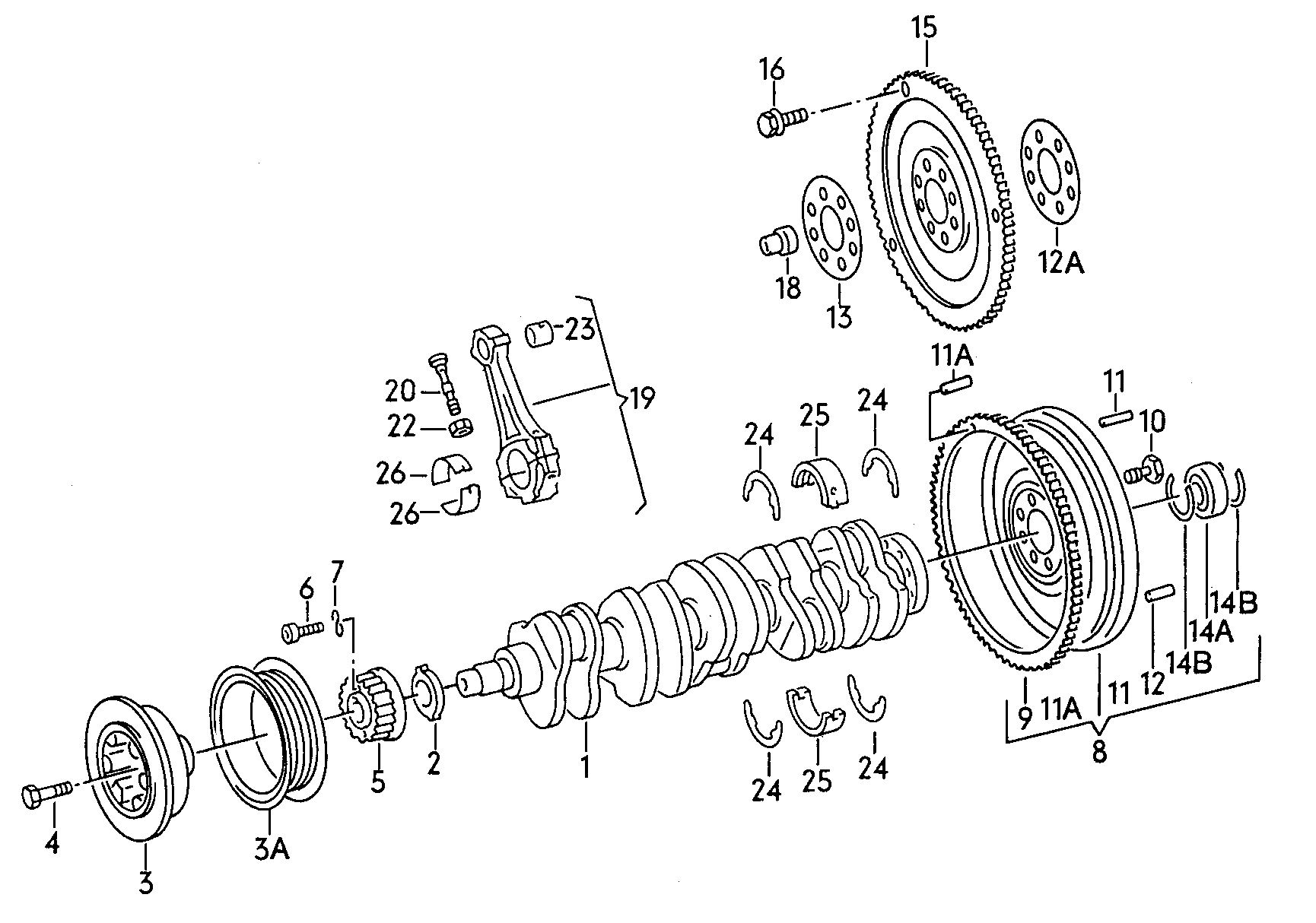 VW 074 105 251 T - Ремінний шків, колінчастий вал autozip.com.ua