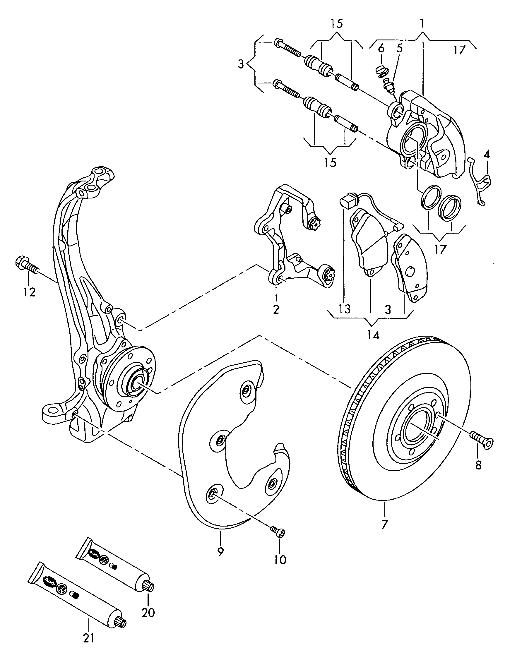 VAG 4G0 615 123 C - Гальмівний супорт autozip.com.ua