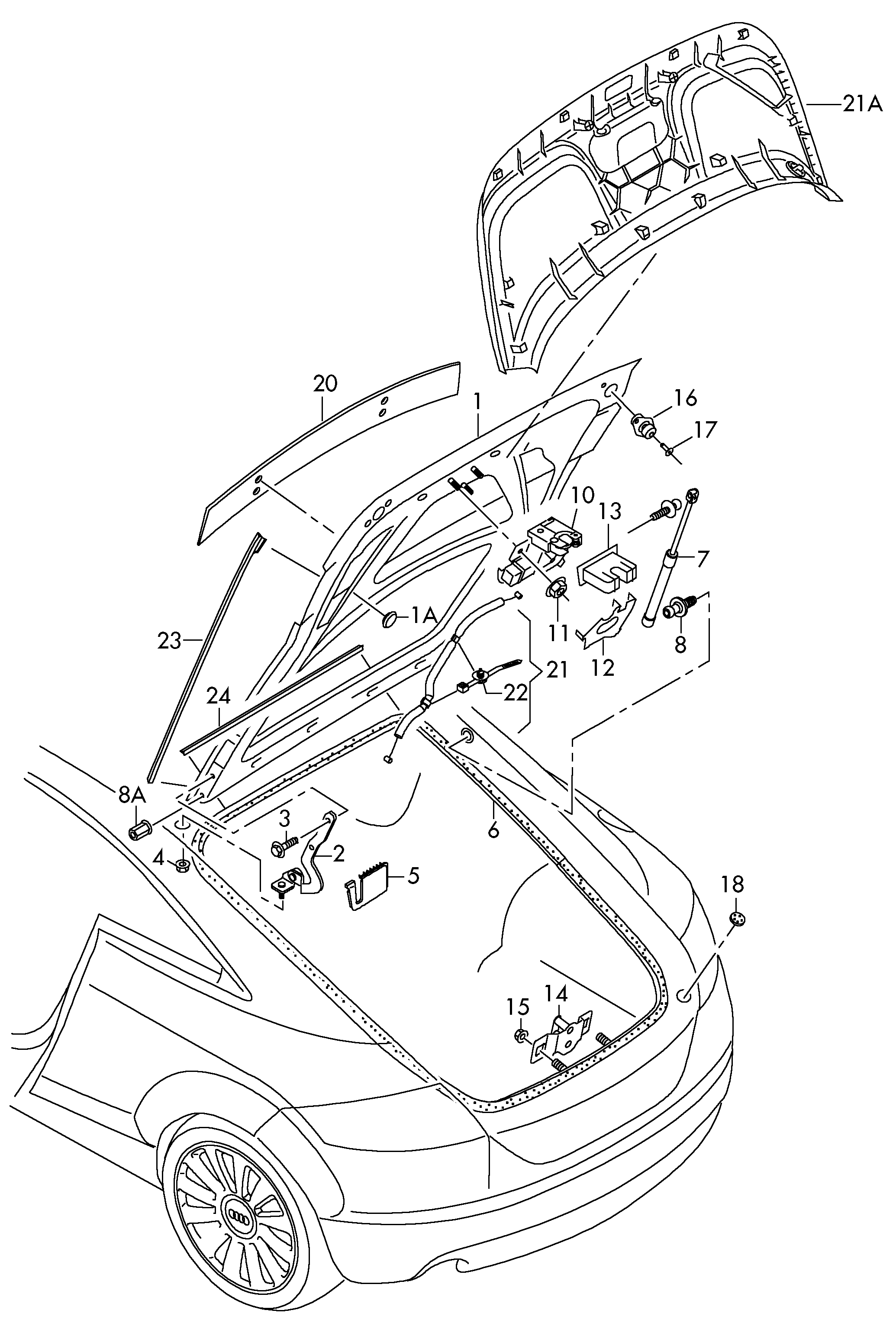 Skoda 8P4827505C - Замок задніх дверей autozip.com.ua