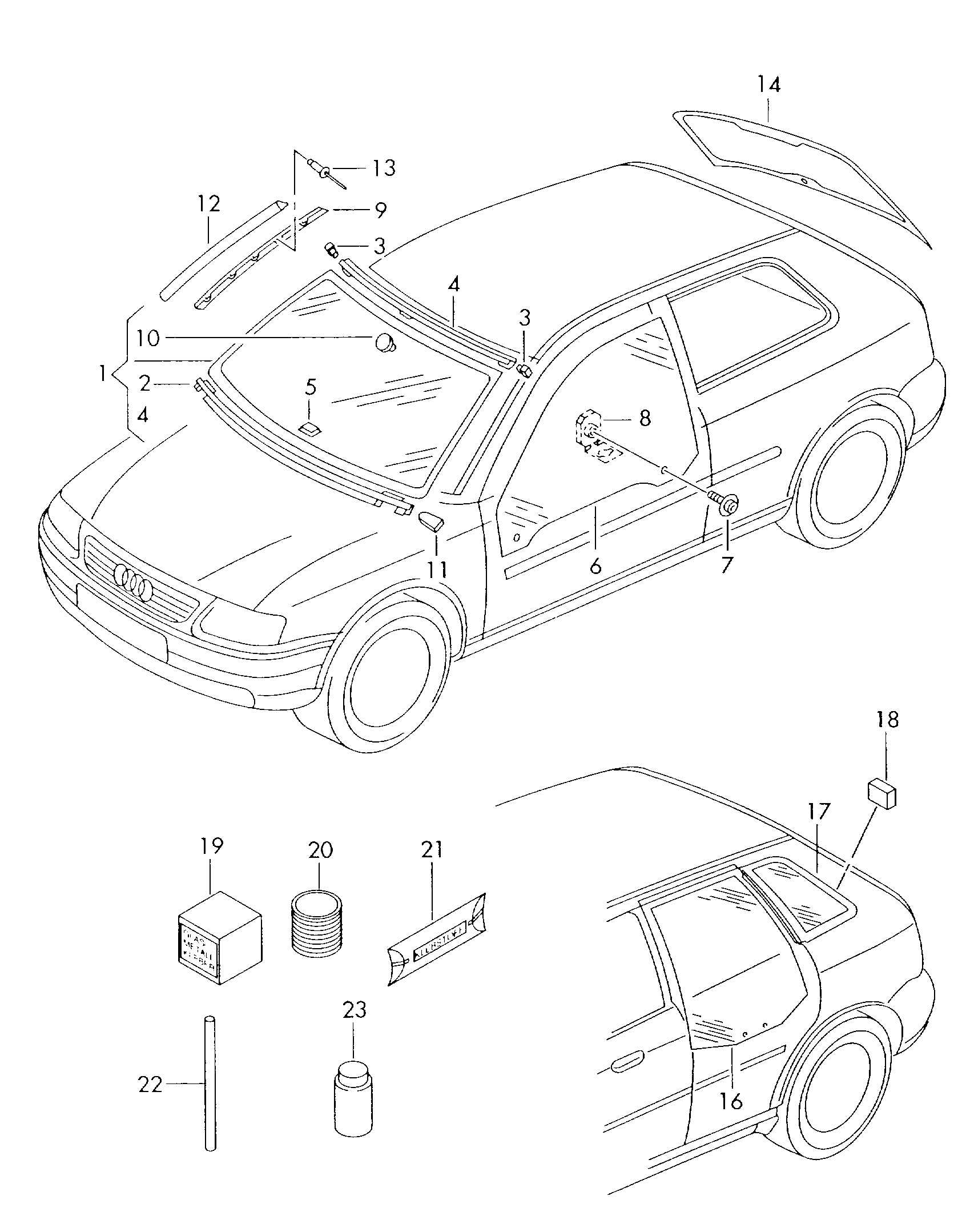 Skoda 8L0 845 131 A - Прокладка, вітрове скло autozip.com.ua