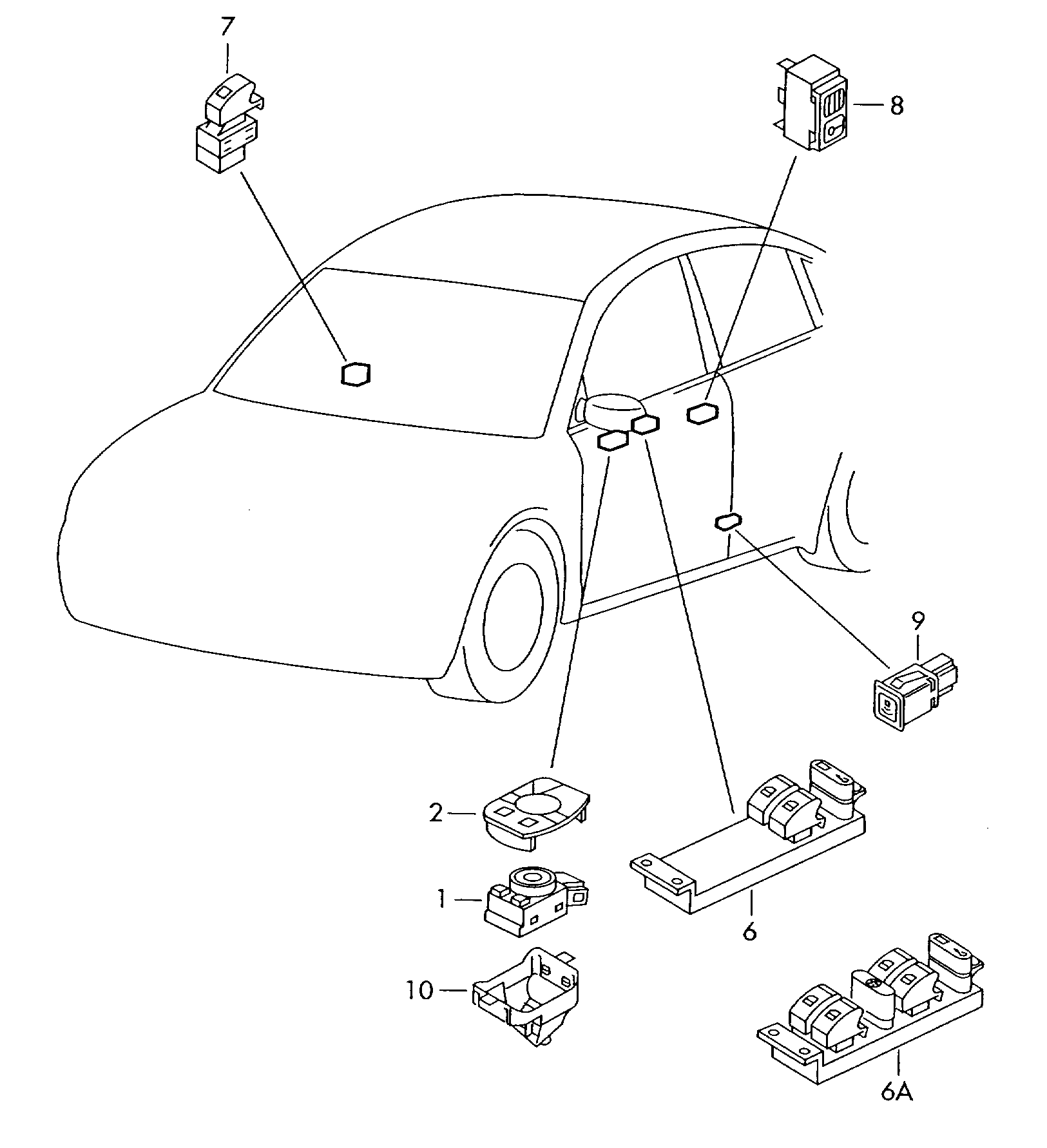 VAG 4B0 959 565 A - Вимикач, регулювання зе autozip.com.ua