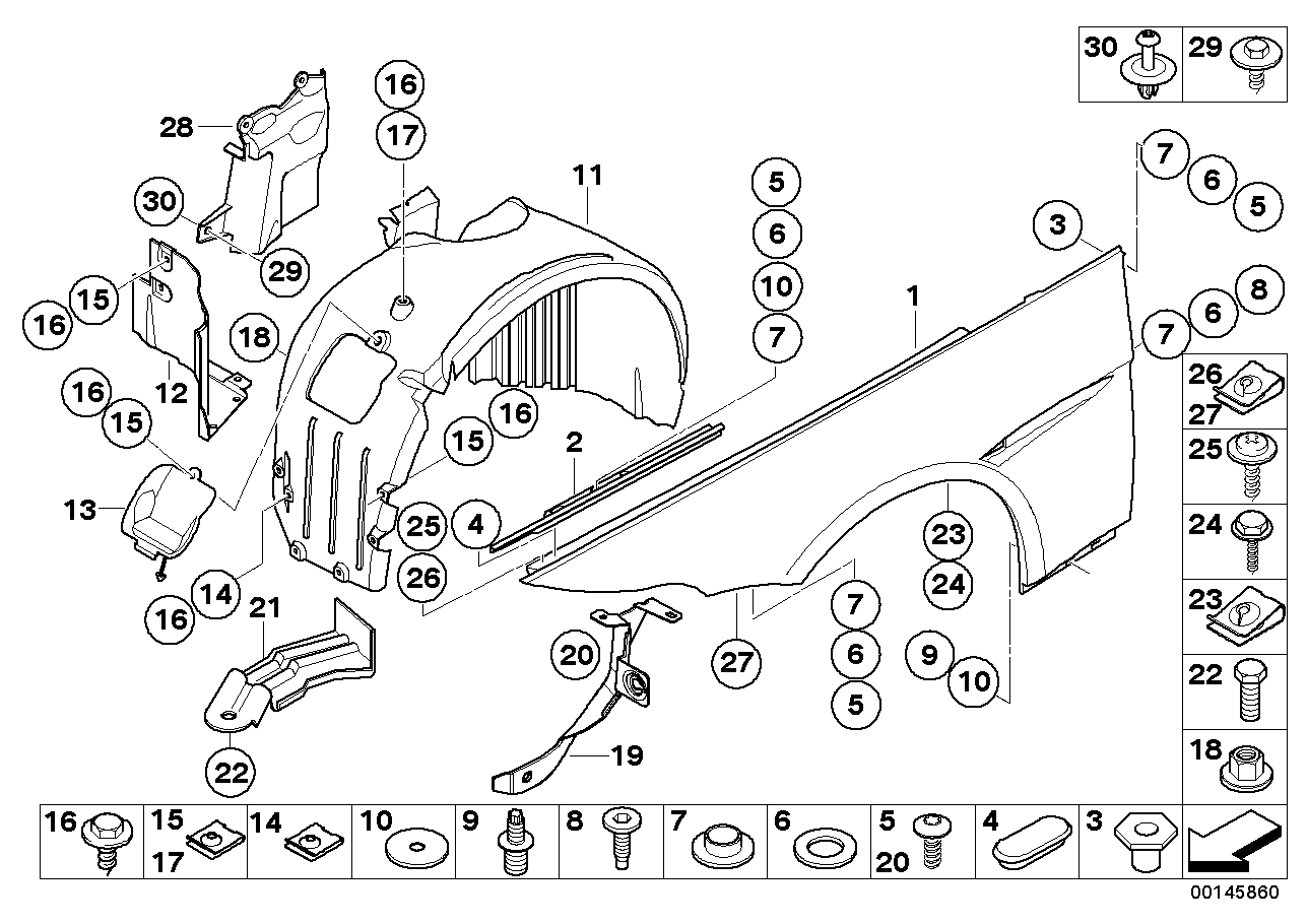 BMW 41357133795 - Крило autozip.com.ua