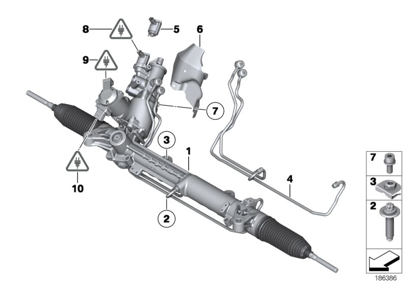 BMW 32 10 6 795 225 - Рульовий механізм, рейка autozip.com.ua