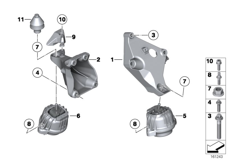 BMW 22 11 6 773 742 - Подушка, підвіска двигуна autozip.com.ua