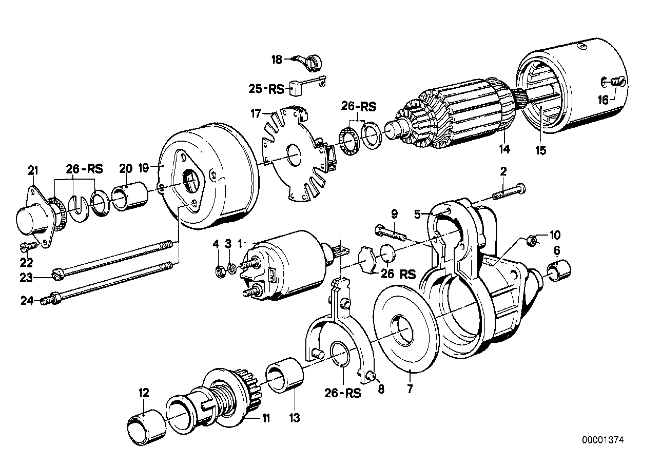 BMW 12 41 1 268 375 - Тягове реле, стартер autozip.com.ua