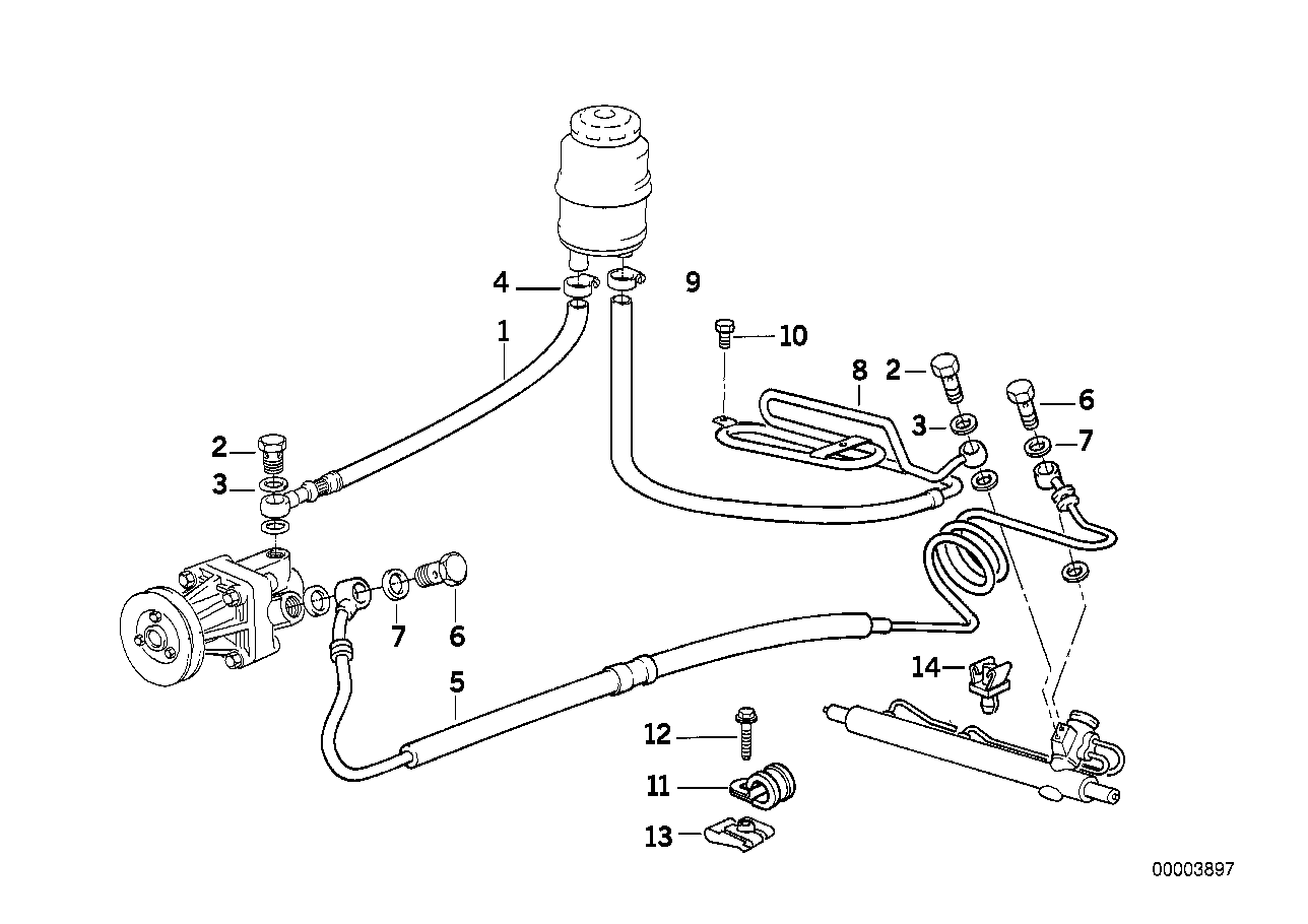 BMW 32 41 1 093 247 - Гідравлічний шланг, рульове управління autozip.com.ua