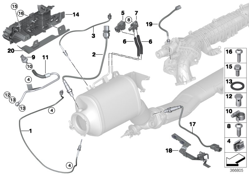 BMW 13628507629 - Датчик, температура вихлопних газів autozip.com.ua