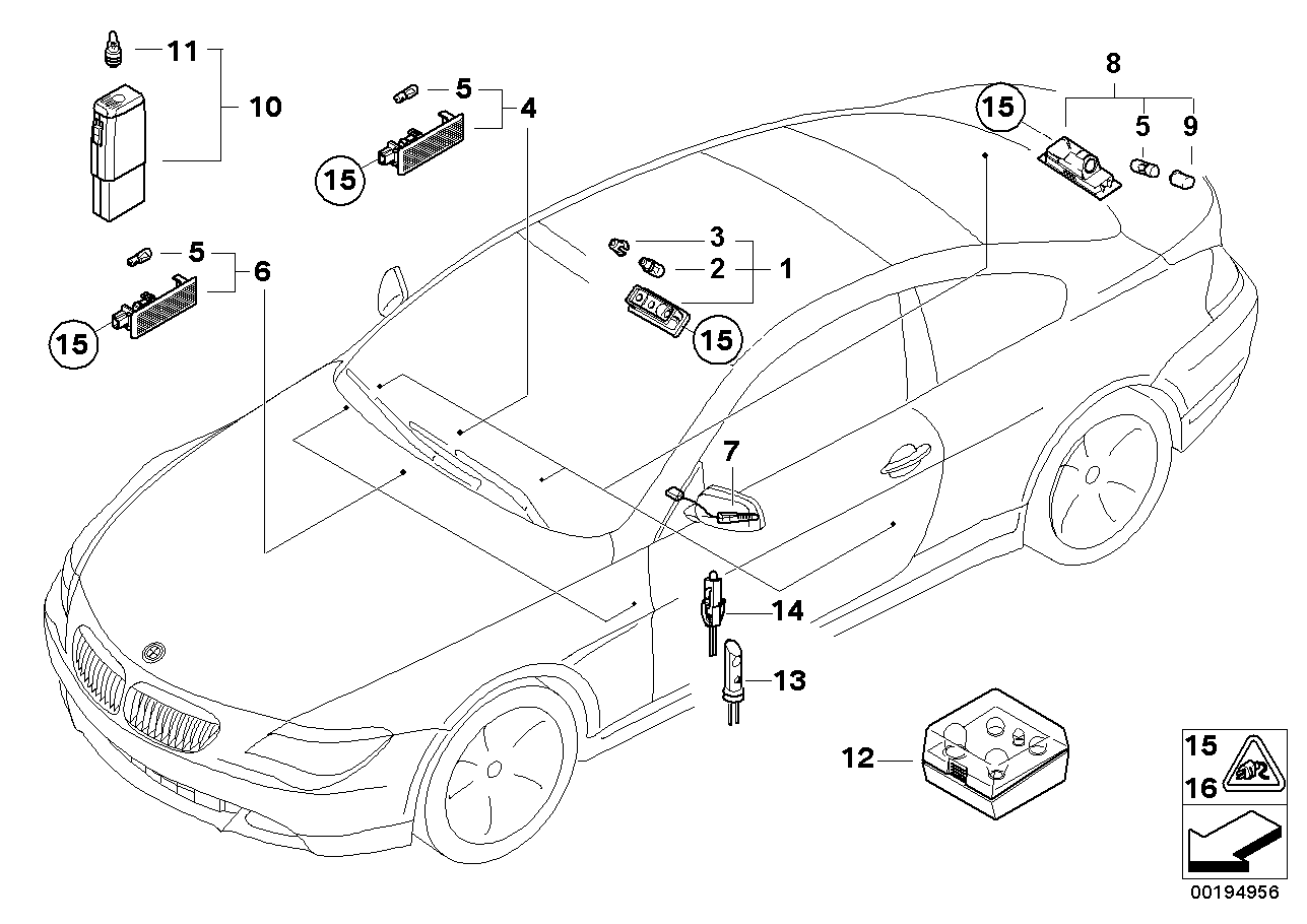 BMW 63267165735 - Ліхтар освітлення номерного знака autozip.com.ua