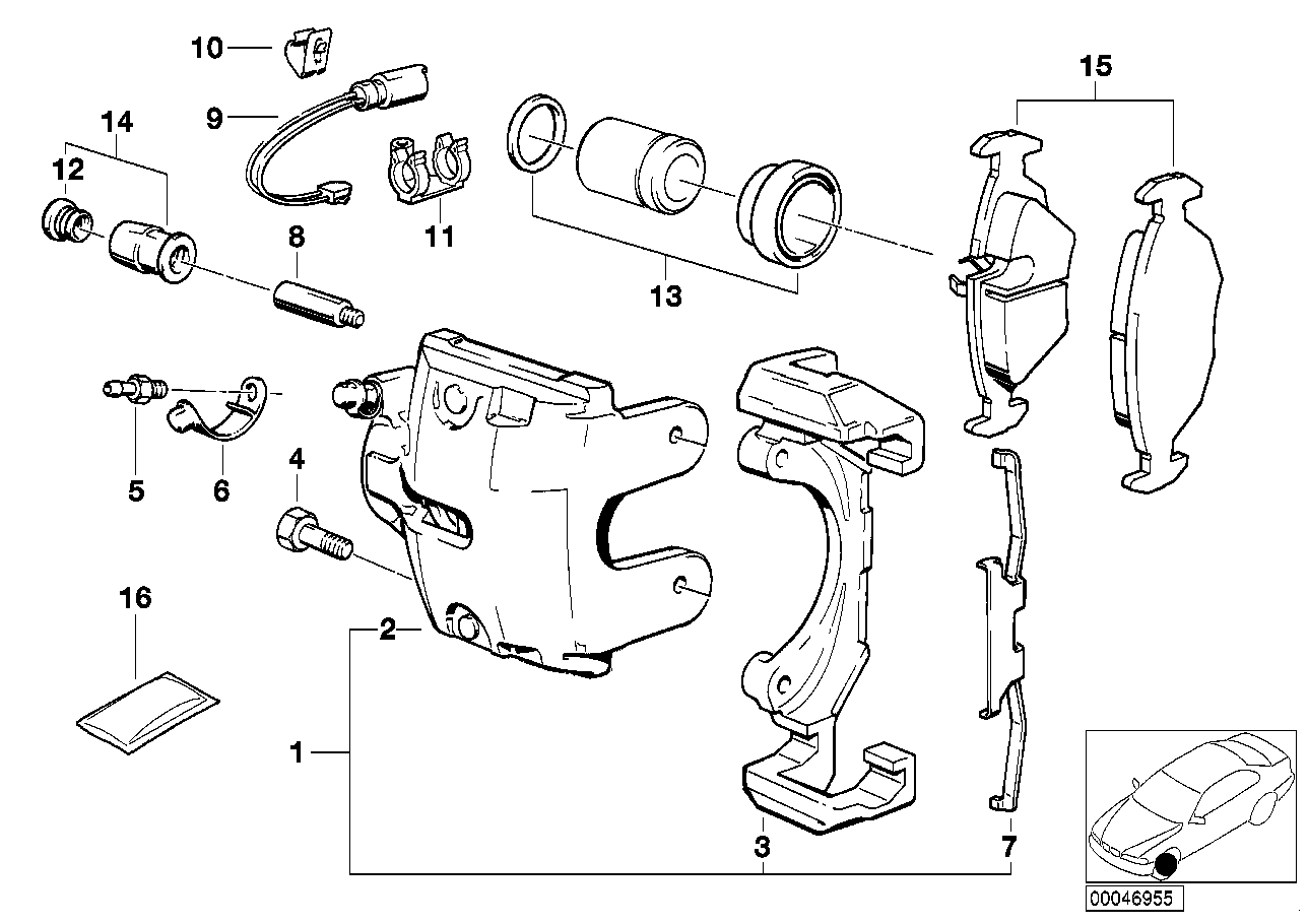 BMW 34 11 1 160 363 - Гальмівний супорт autozip.com.ua