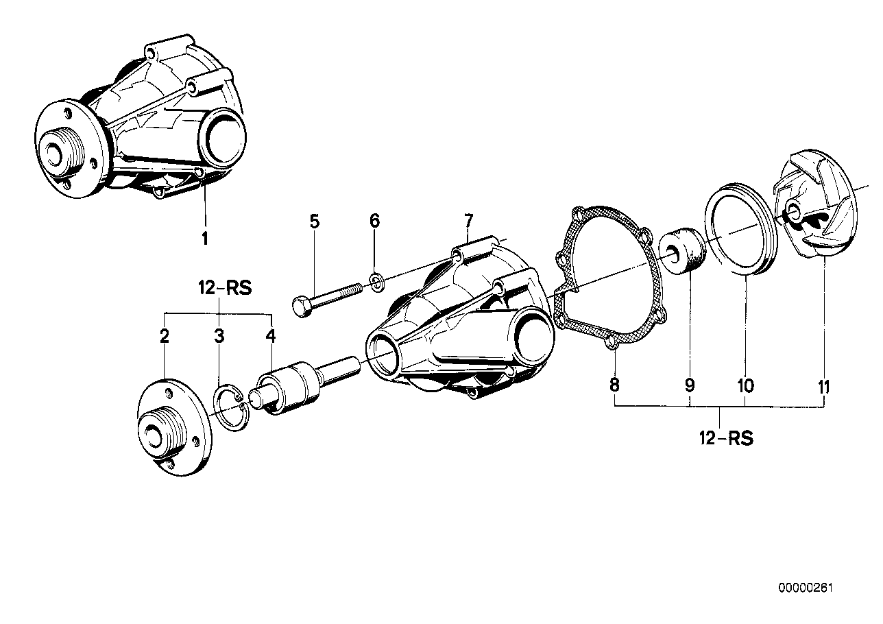 BMW 11 51 9 070 761 - Водяний насос autozip.com.ua