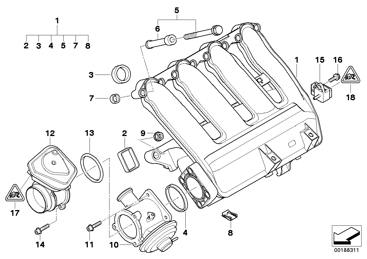 BMW 11 71 7 804 382 - Клапан повернення ОГ autozip.com.ua