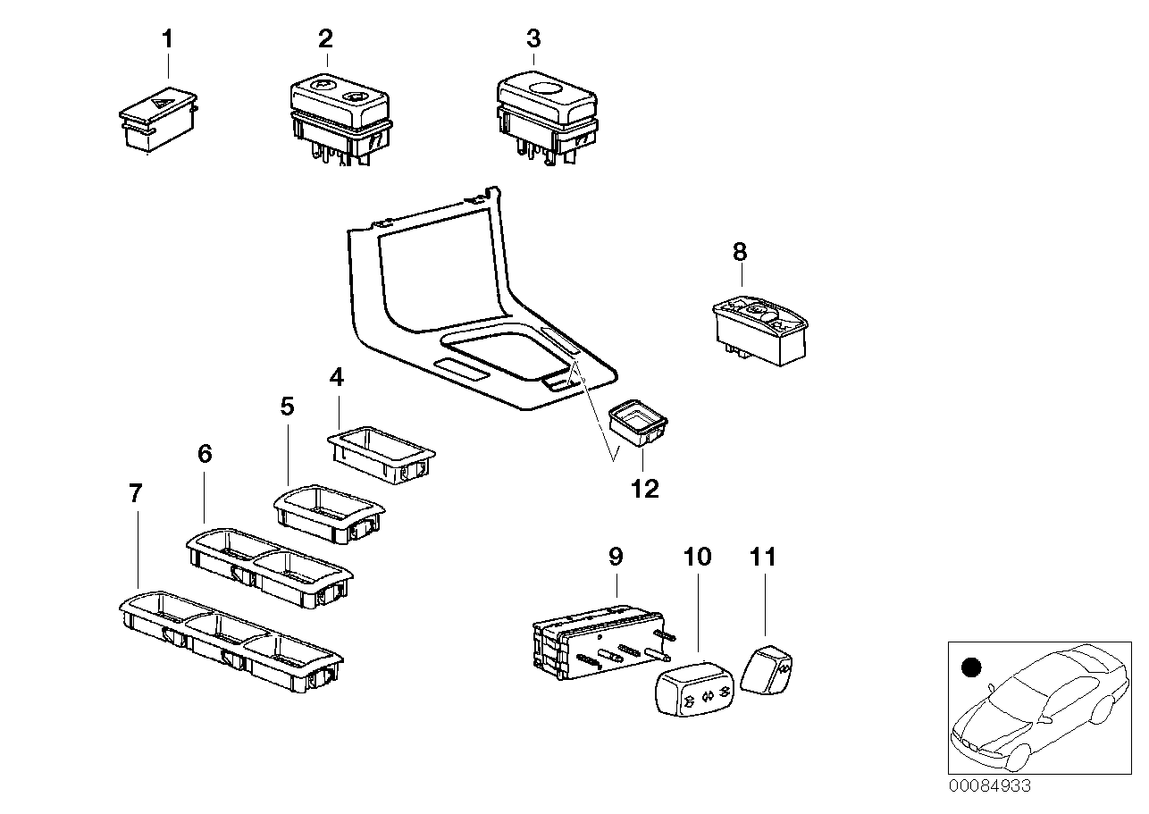 BMW 61 31 1 387 388 - Вимикач, стеклолод'емнік autozip.com.ua