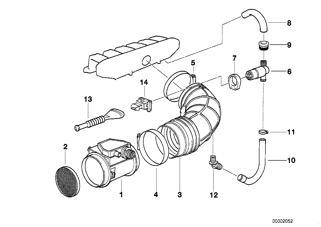 BMW 13 41 1 433 625 - Поворотна заслінка, підведення повітря autozip.com.ua