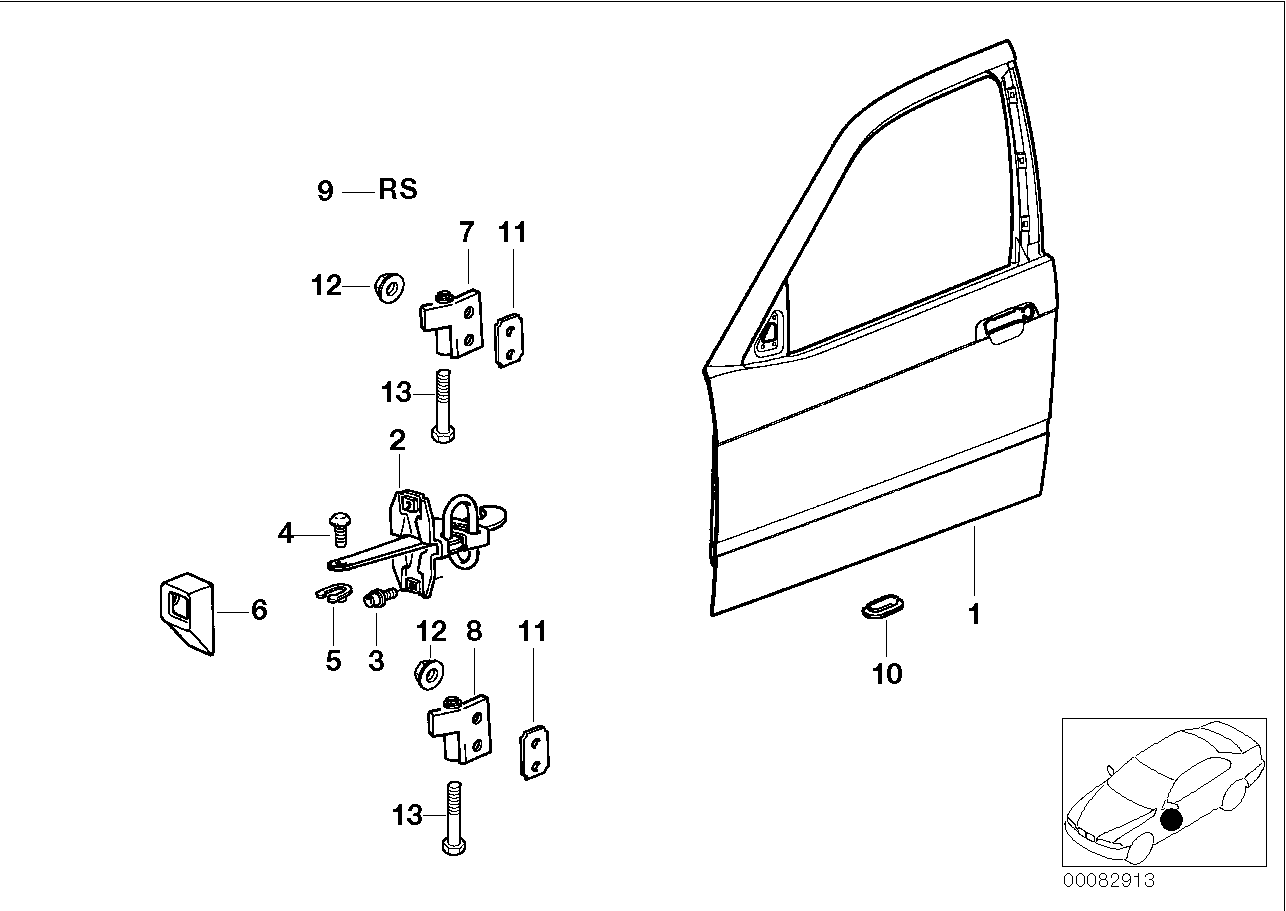 BMW 51 21 8 165 005 - Фіксатор дверей autozip.com.ua