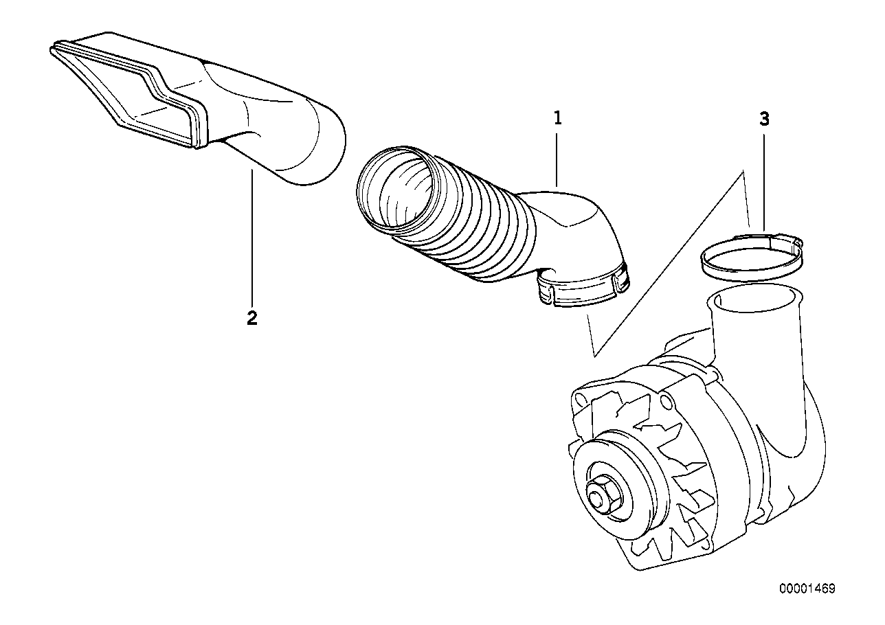 BMW 12 31 1 735 915 - Шланг, система подачі повітря autozip.com.ua