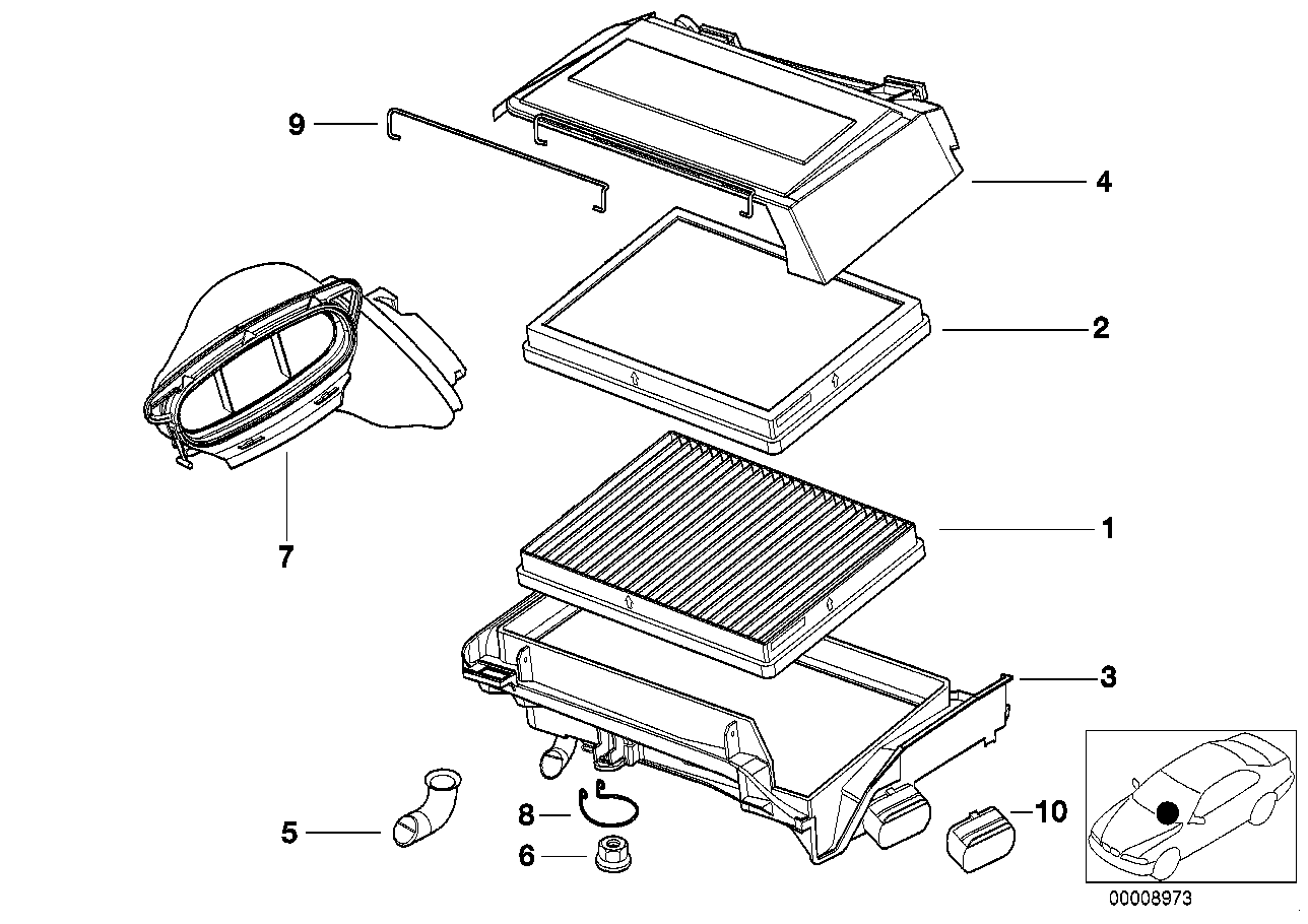 Mini 64119070073 - Фільтр, повітря у внутрішній простір autozip.com.ua