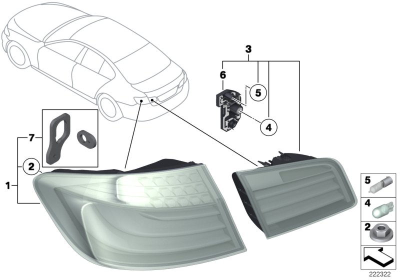 BMW 63 21 7 203 225 - Задній ліхтар autozip.com.ua