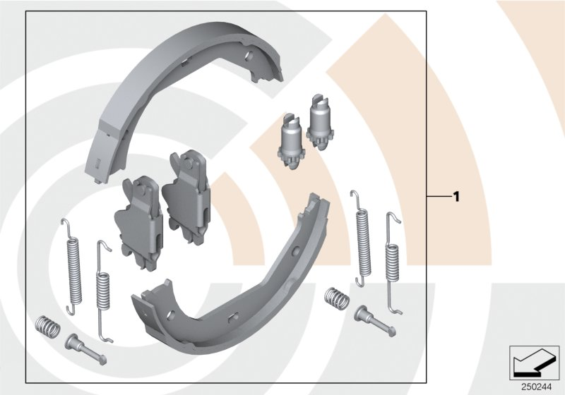 BMW 34212357228 - Комплект гальм, ручник, парковка autozip.com.ua