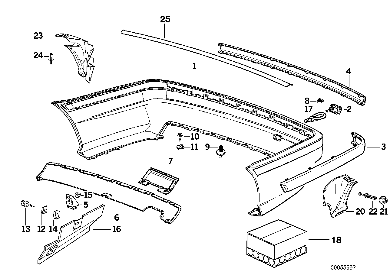 BMW 5112-1960-725 - Облицювання / захисна накладка, буфер autozip.com.ua