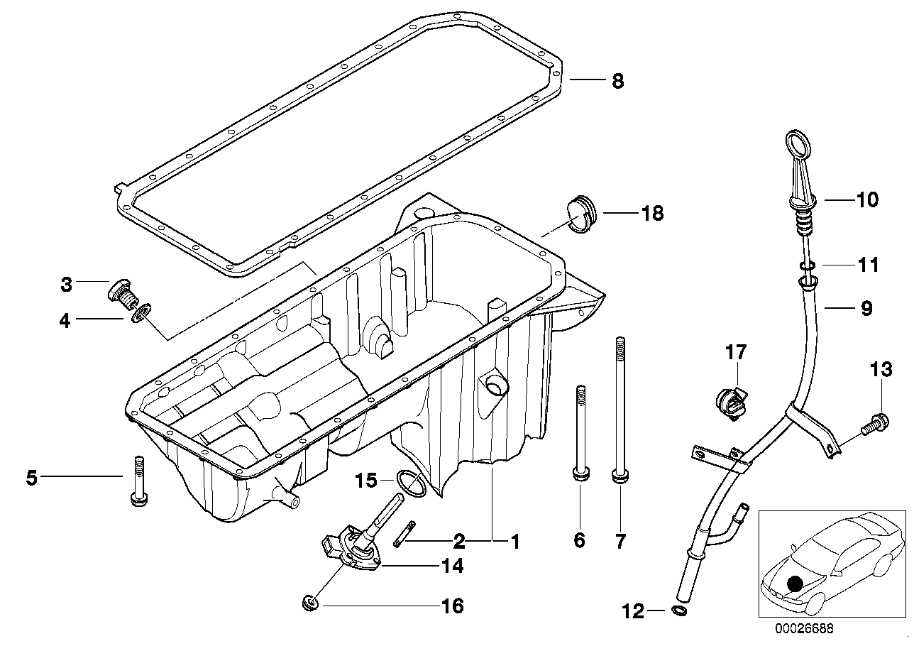 BMW 11 43 1 436 293 - Покажчик рівня масла autozip.com.ua