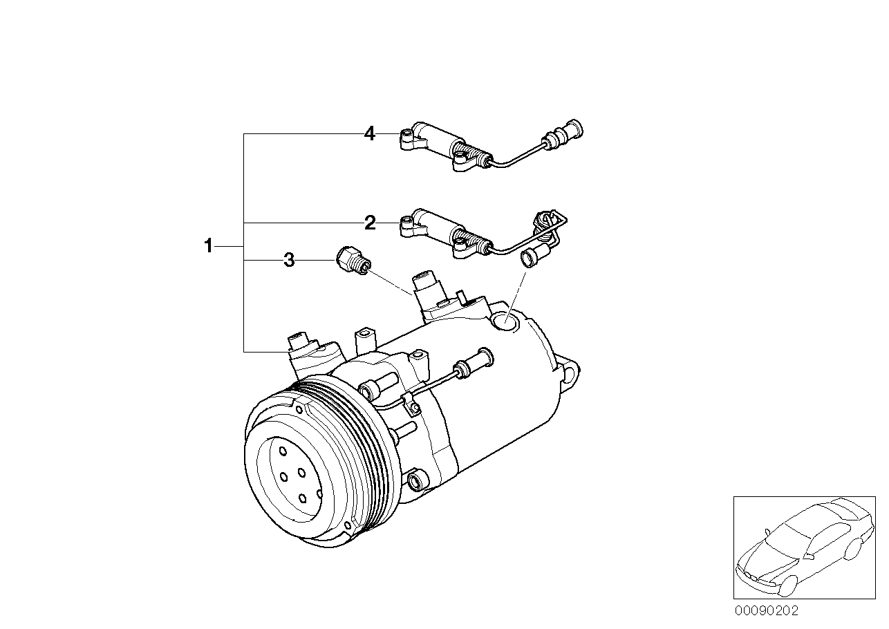 BMW 64 52 6 910 458 - Компресор, кондиціонер autozip.com.ua