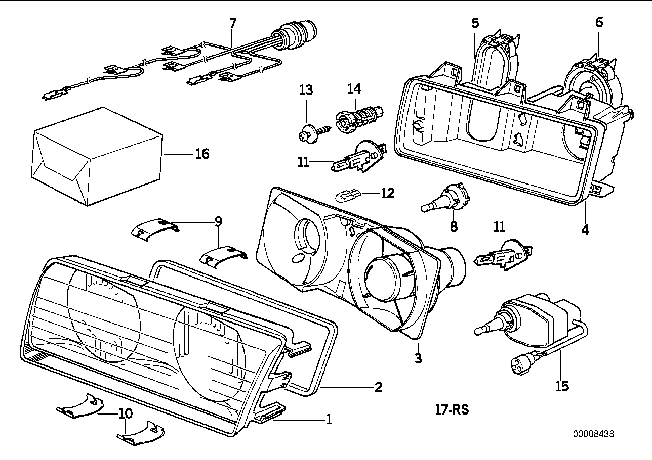 BMW 6312-8363-507 - Розсіювач, основна фара autozip.com.ua