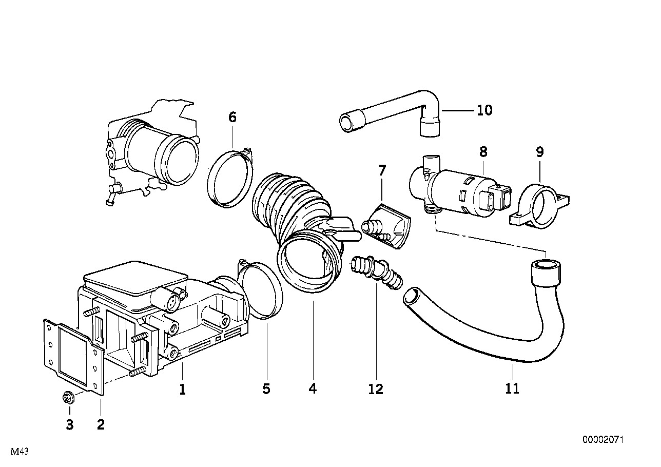 BMW 13 71 1 739 575 - Рукав повітрозабірника, повітряний фільтр autozip.com.ua