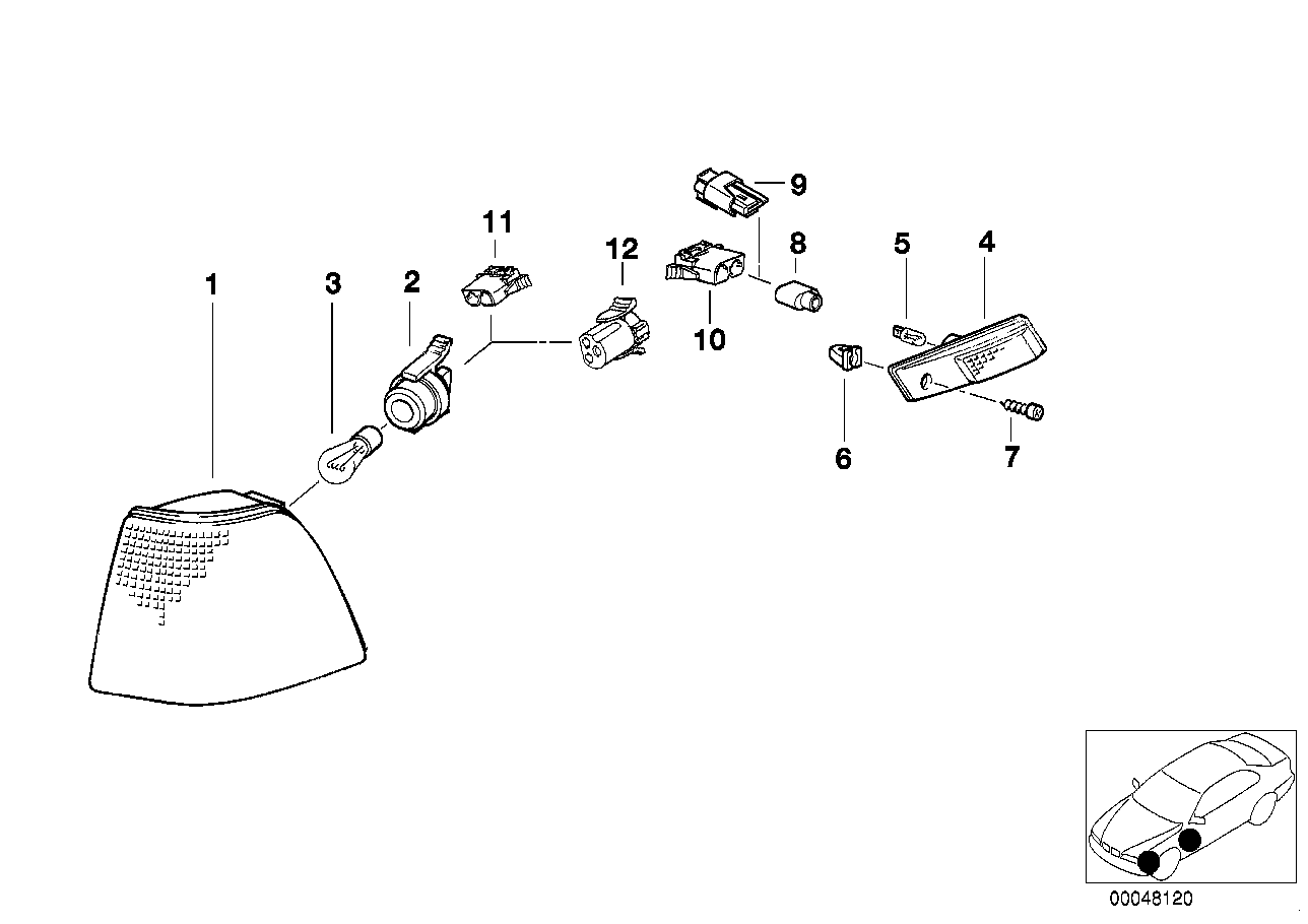 BMW 63137164489 - Бічний ліхтар, покажчик повороту autozip.com.ua