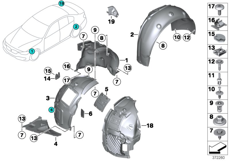 BMW 51717260739 - Обшивка, колісна ніша autozip.com.ua