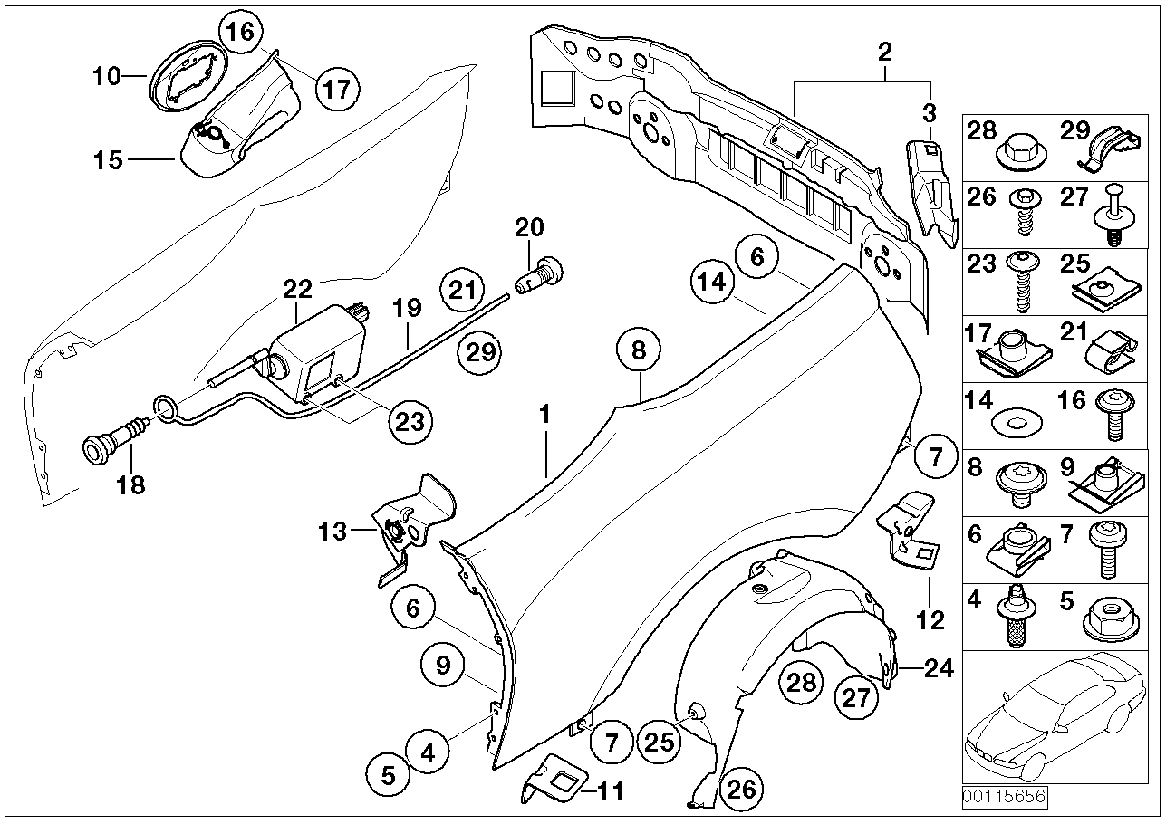 BMW 67 11 6 987 628 - Регулювальний елемент, центральнийзамок autozip.com.ua