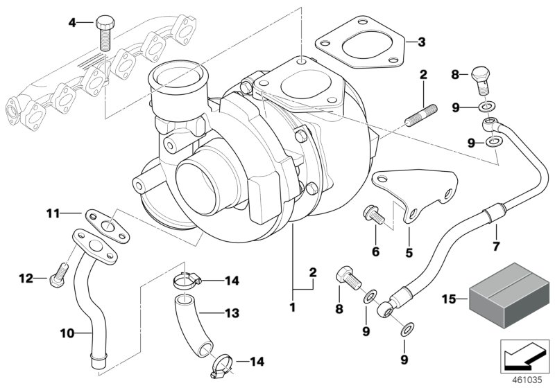 BMW 11422247915 - Маслопровод, компресор autozip.com.ua