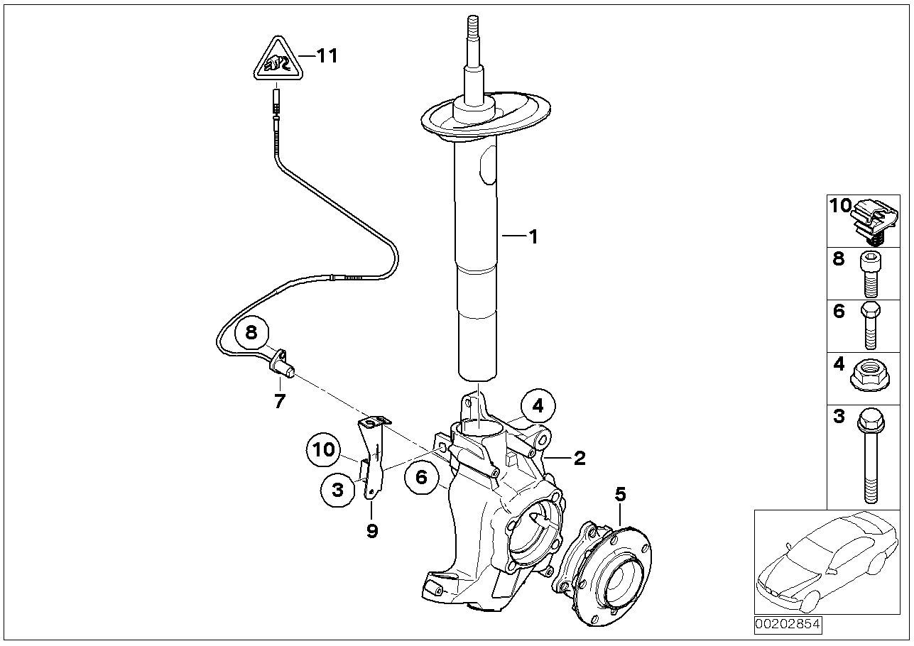 BMW 31216753461 - Поворотний кулак, підвіска колеса autozip.com.ua