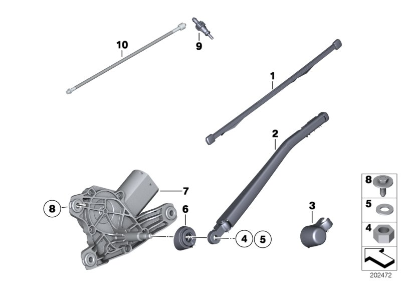 Mini 61 62 2 756 281 - Комплект важелів склоочисника, система очищення стекол autozip.com.ua