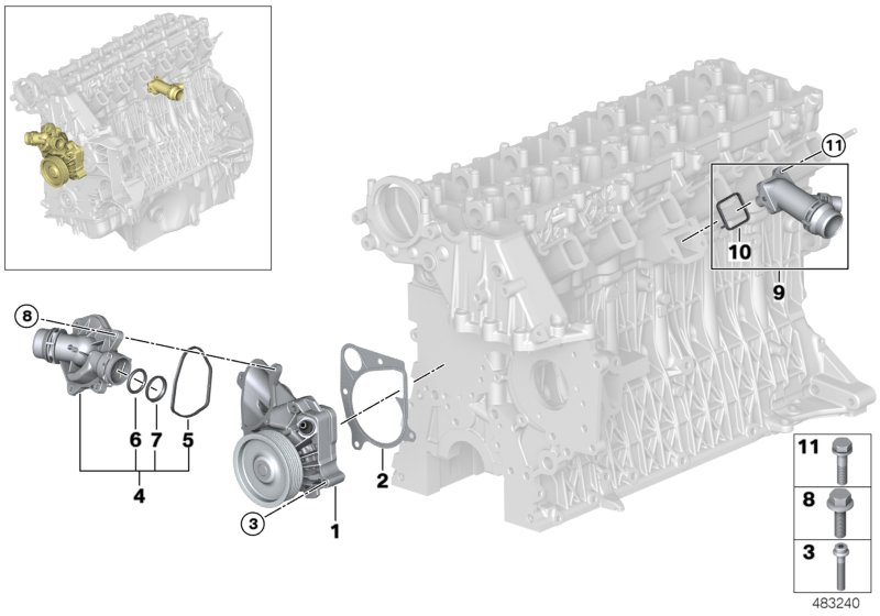 Mini 11 51 7 806 349 - Exch. coolant pump, mechanical autozip.com.ua