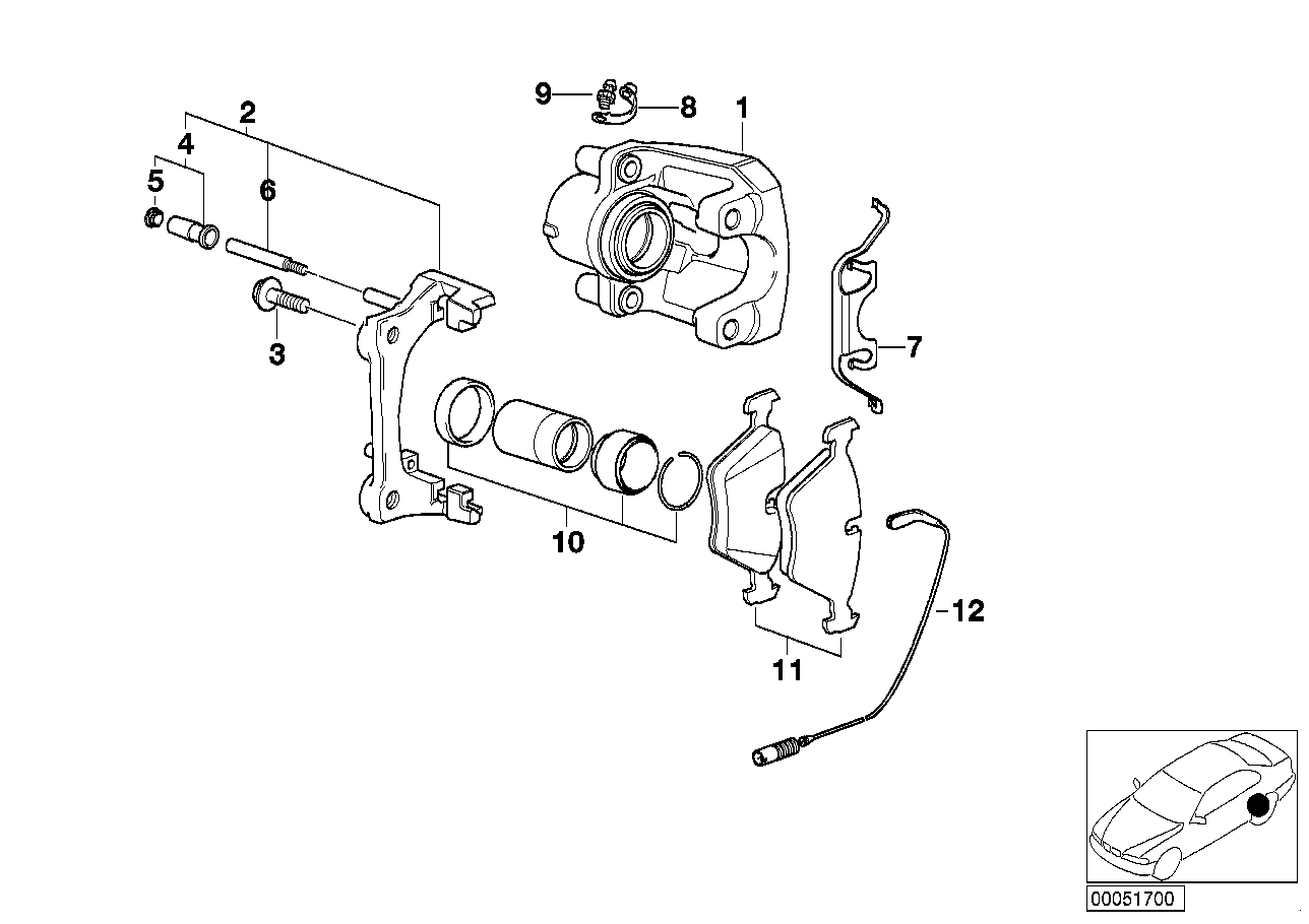 BMW 34 21 6 751 088 - Ремкомплект, гальмівний супорт autozip.com.ua