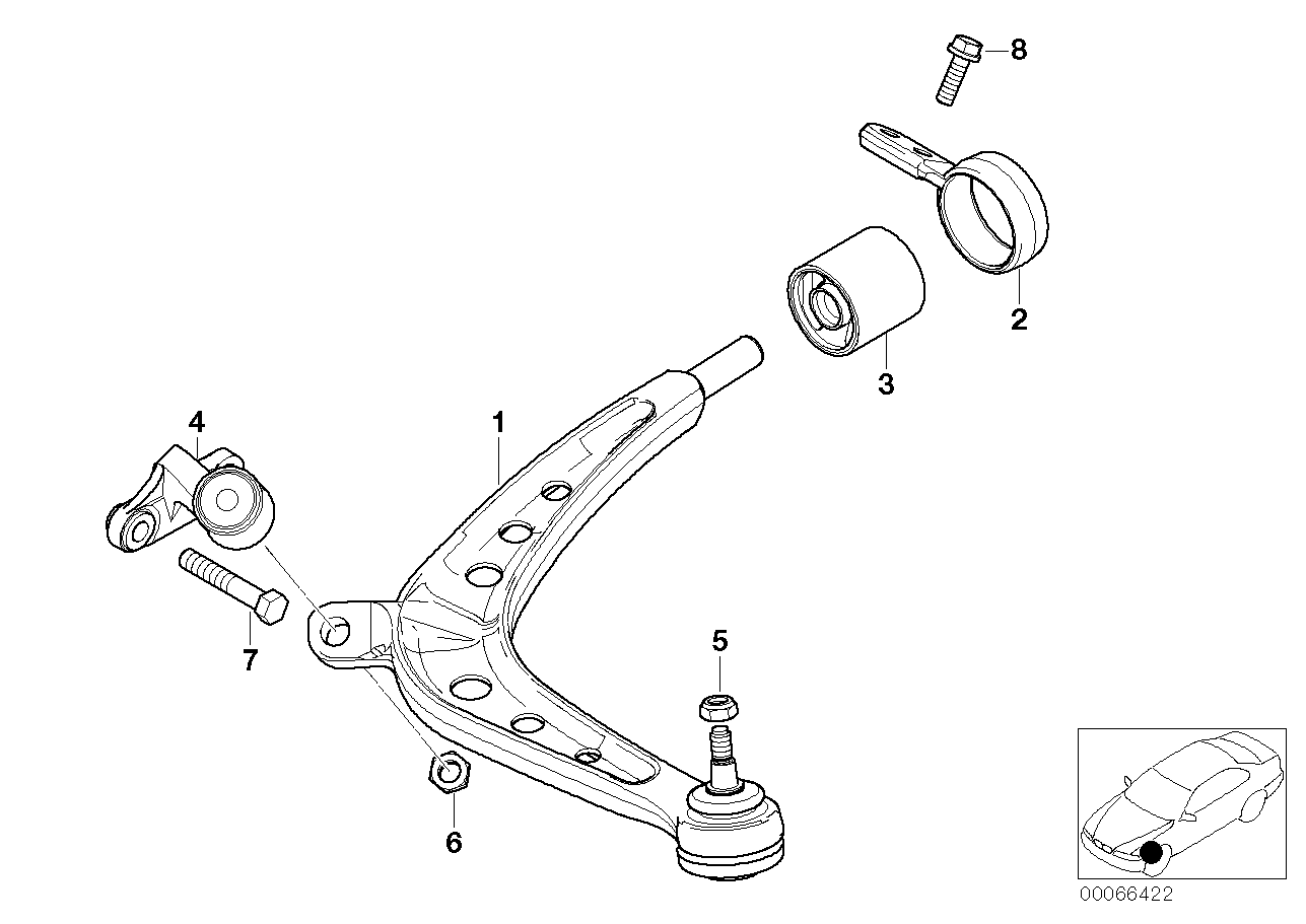 BMW 31 12 6 758 533 - Важіль незалежної підвіски колеса autozip.com.ua