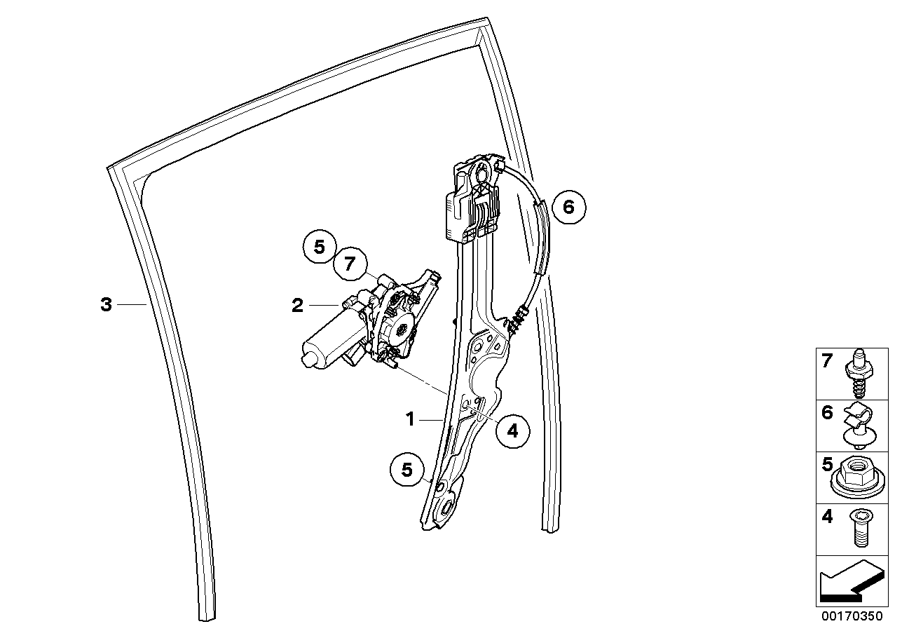 BMW 51357197303 - Підйомний пристрій для вікон autozip.com.ua