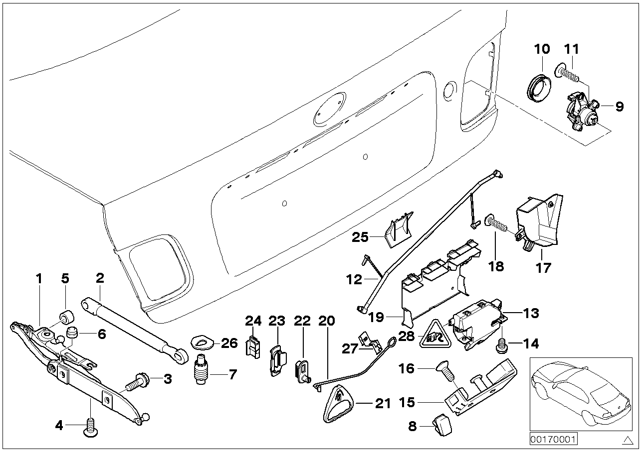 BMW 51248227895 - Газова пружина, кришка багажник autozip.com.ua