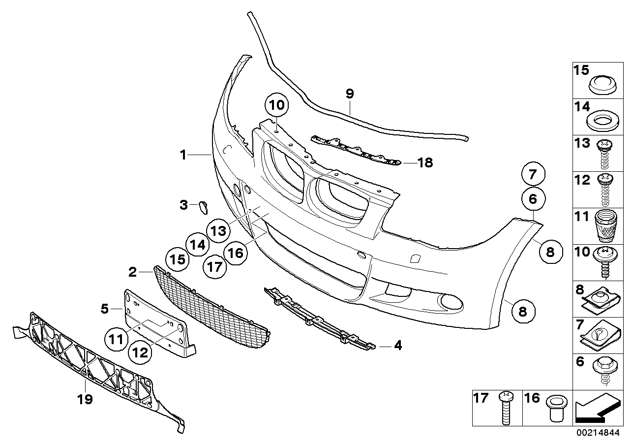 BMW 51117906809 - Решітка вентилятора, буфер autozip.com.ua